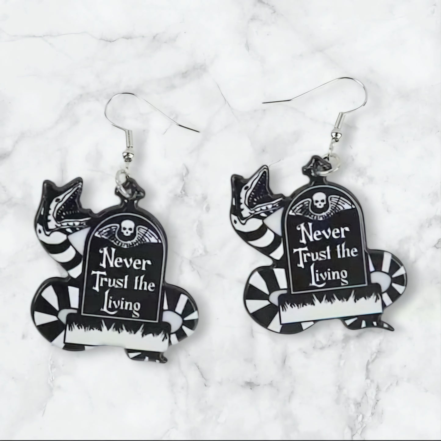 Afterlife Approved – Tombstone Dangle Earrings for the Certified Spooky Babe Who Haunts with Style - Hempin' Mayhem