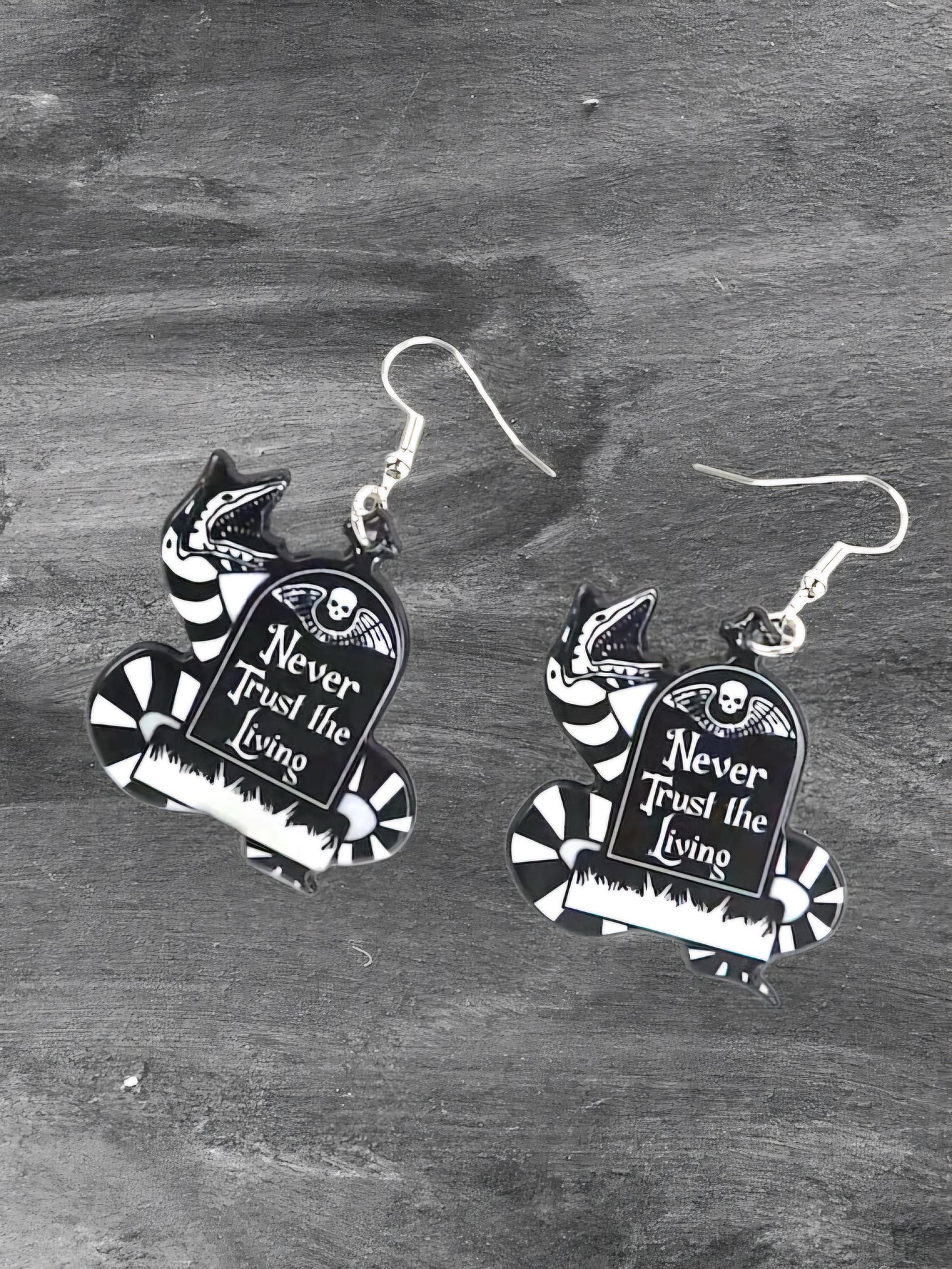Afterlife Approved – Tombstone Dangle Earrings for the Certified Spooky Babe Who Haunts with Style - Hempin' Mayhem