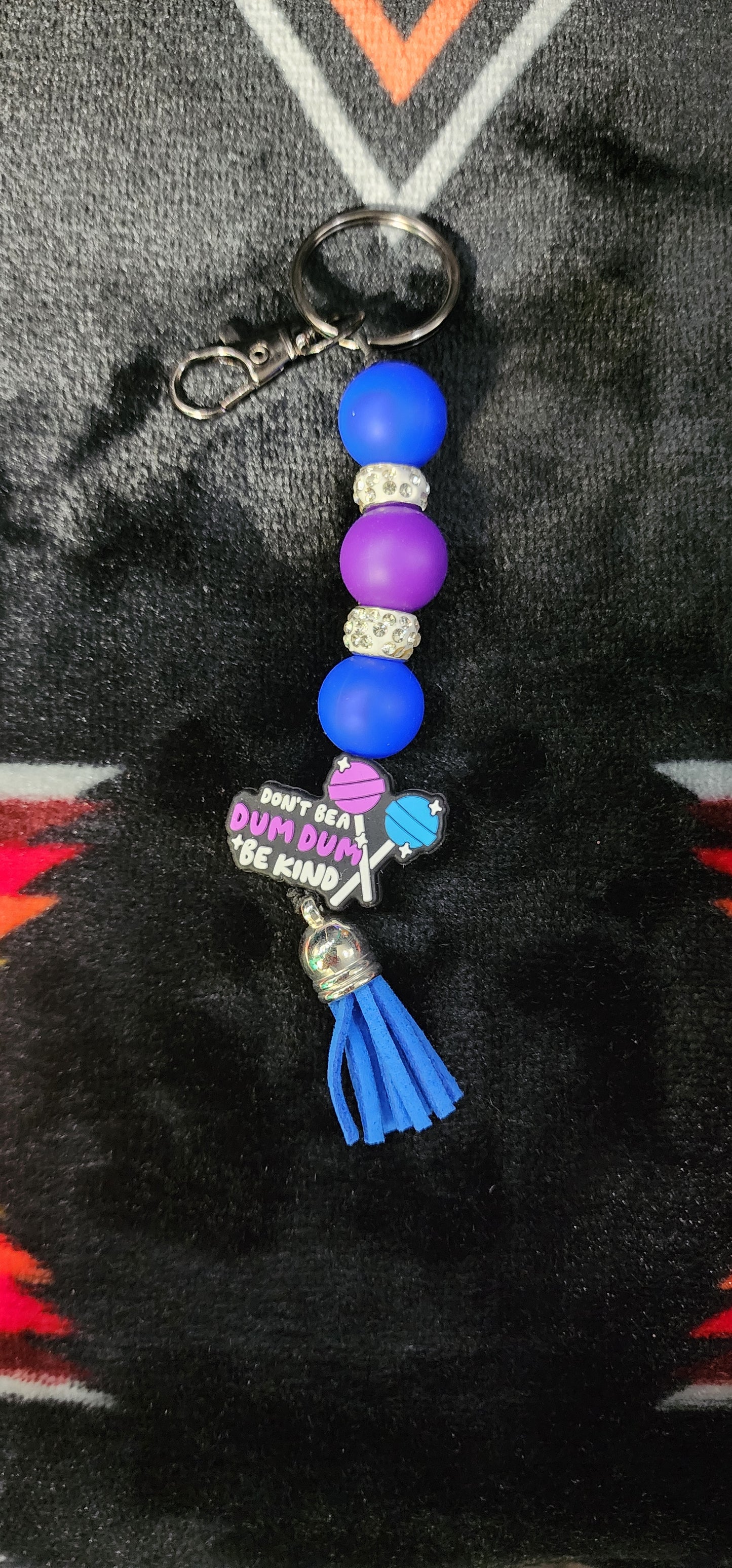 Don't Be a Dum Dum Beaded Keychain | Funny Candy-Inspired Keychain | Cute Gag Gift | Beaded Bag Charm | Sassy Gift for Friends
