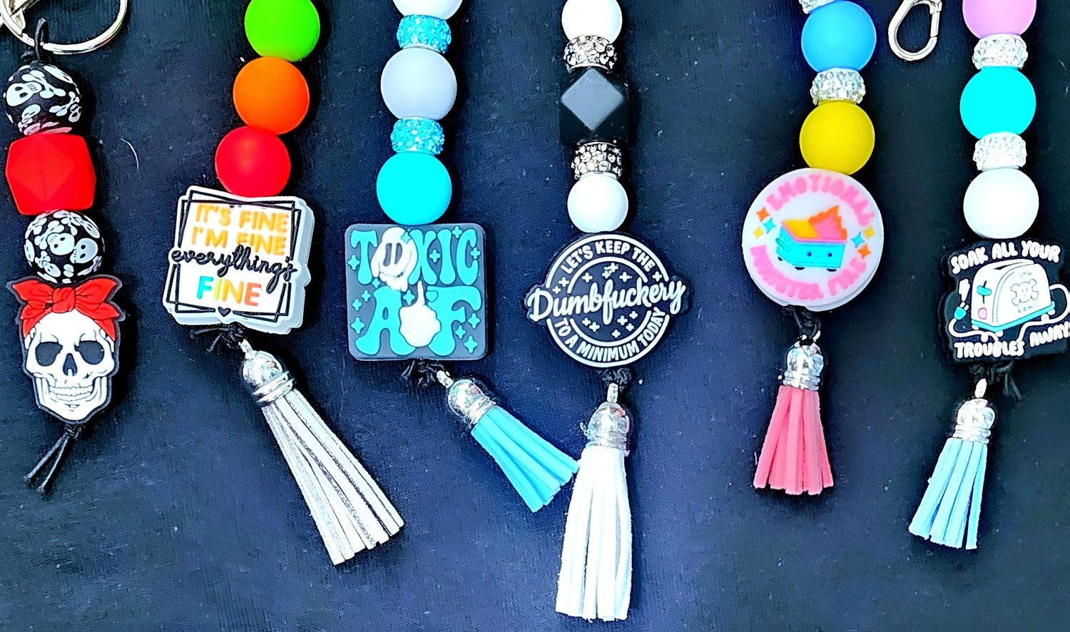 Keychains with Attitude – Beaded & Bold AF