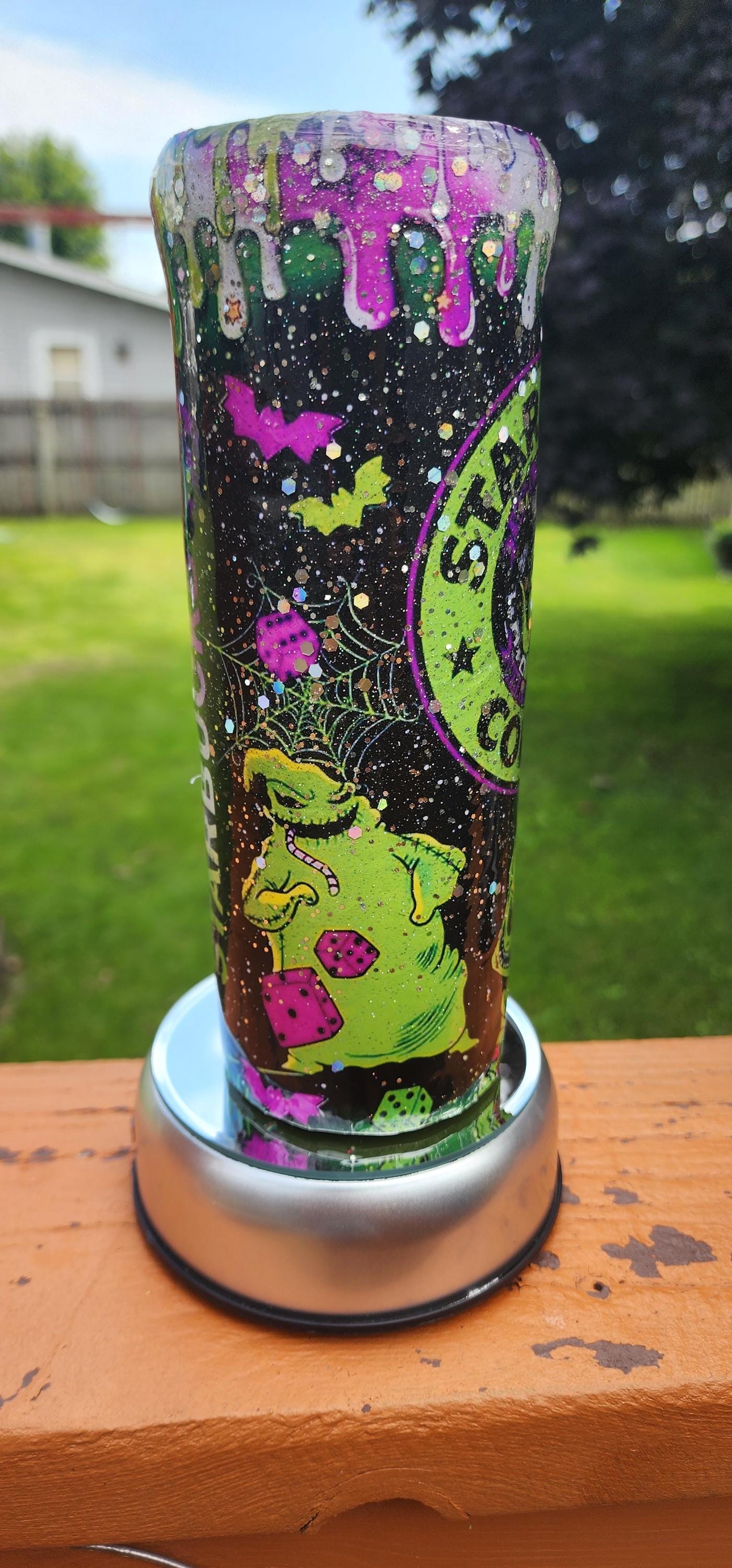 Oogie Boogie Starbucks Tumbler: Nightmare Before Christmas Glitter Coffee Cup