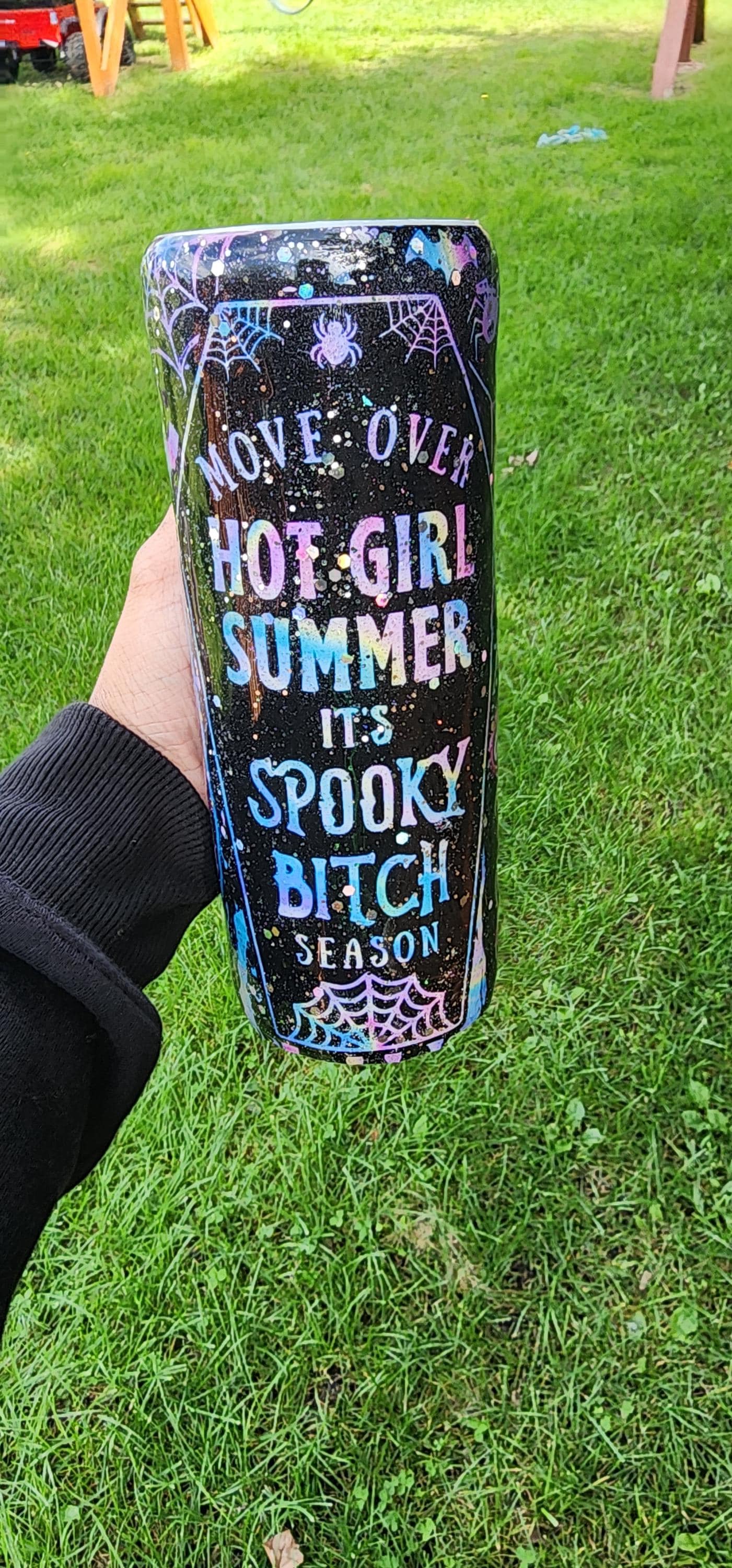 Move Over Hot Girl Summer It's Spooky Bitch Season: Spooky Halloween Epoxy Cup