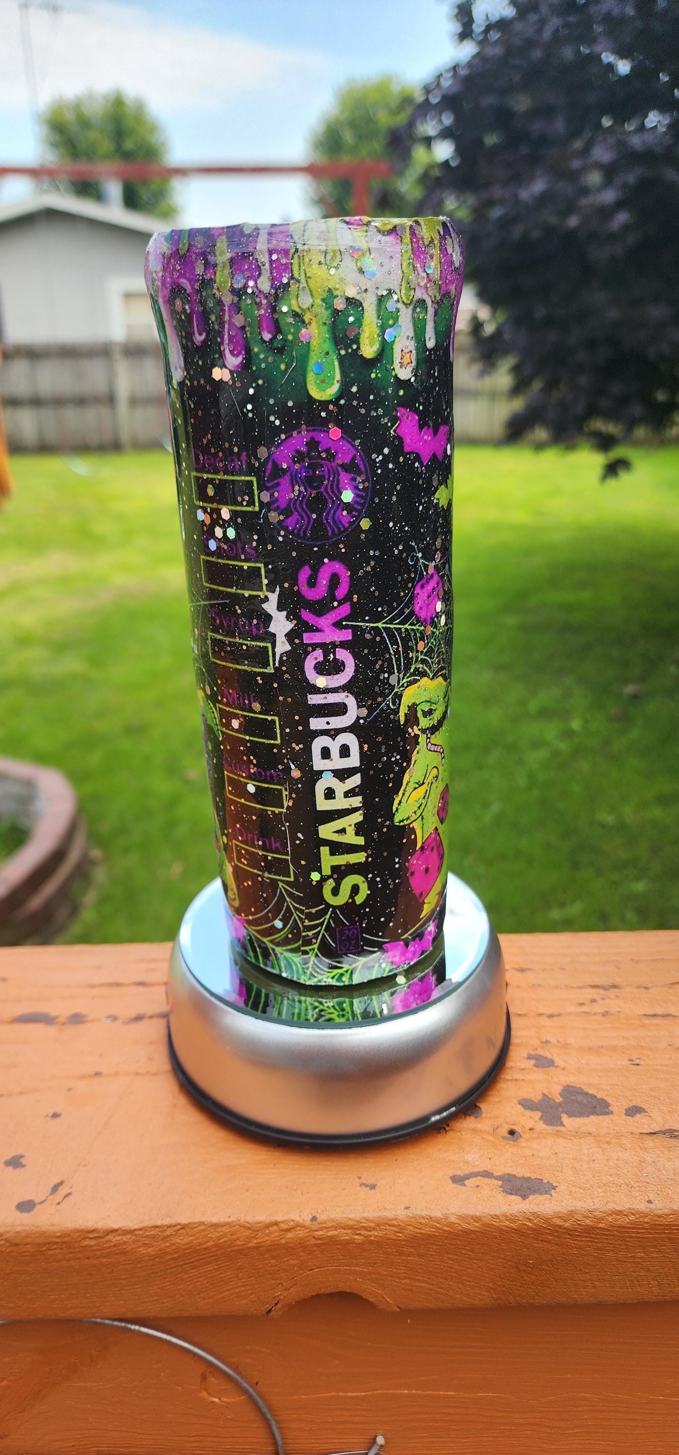 Oogie Boogie Starbucks Tumbler: Nightmare Before Christmas Glitter Coffee Cup