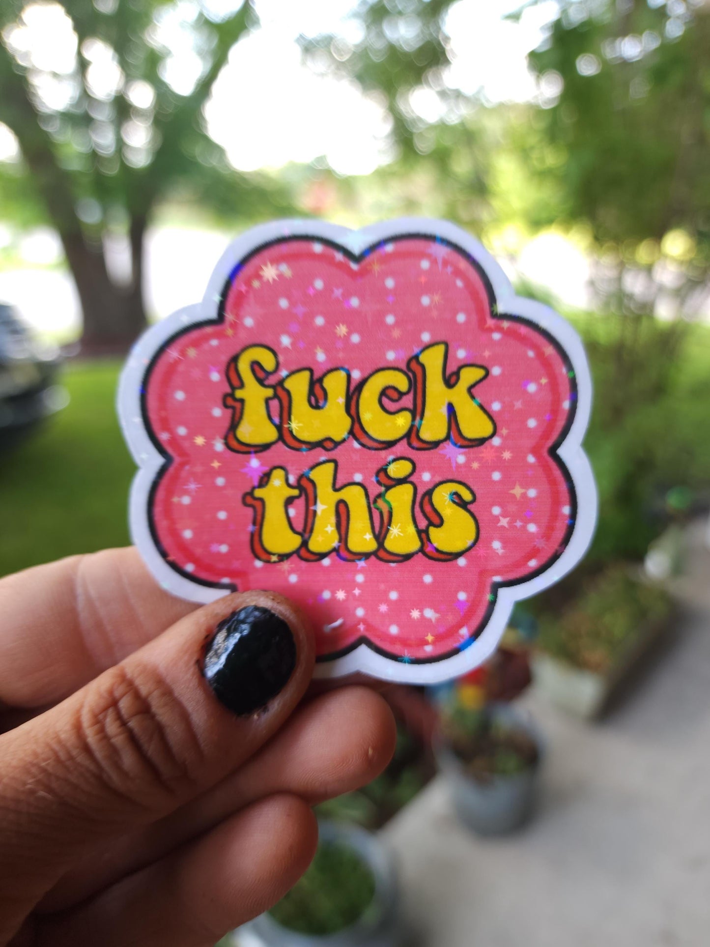 Fuck This – Bold AF Sticker for Mentally Done People | Unhinged Humor Vinyl Sticker for Laptops, Water Bottles, Journals & More