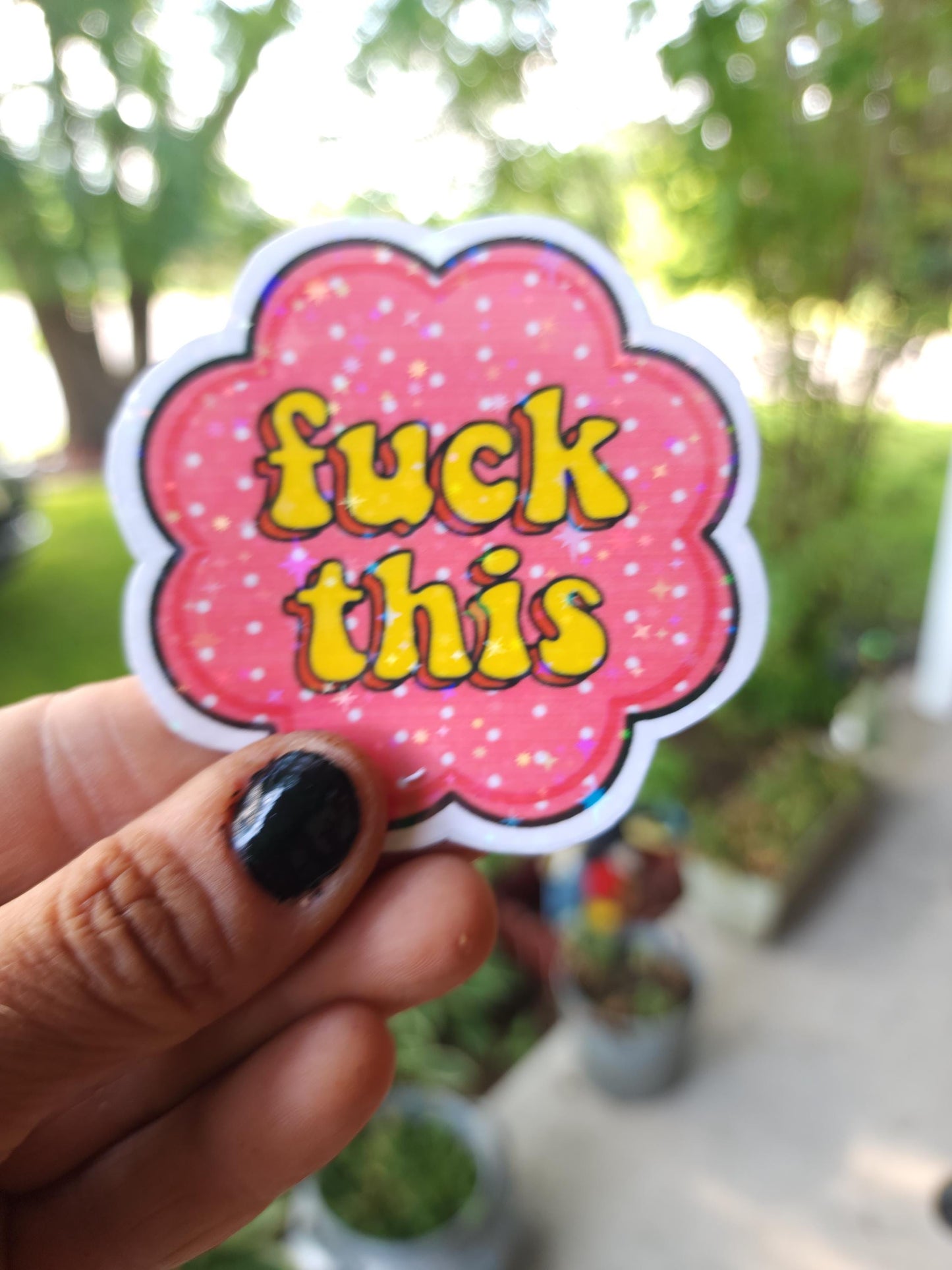 Fuck This – Bold AF Sticker for Mentally Done People | Unhinged Humor Vinyl Sticker for Laptops, Water Bottles, Journals & More