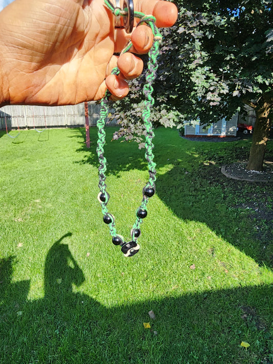 Chaos Gremlin Hemp Necklace: Upcycled Energy Tab, Goblin-Core Style
