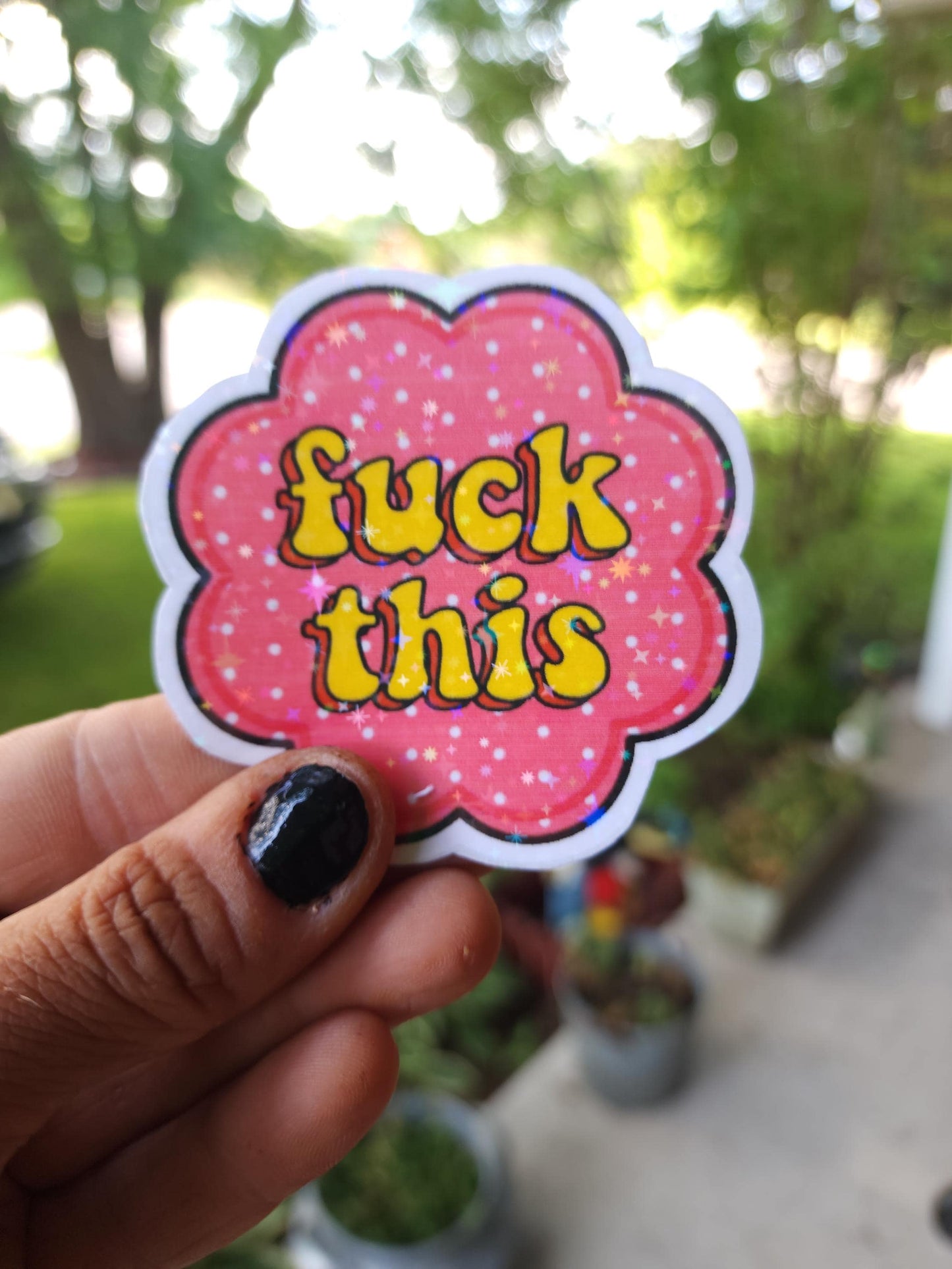Fuck This – Bold AF Sticker for Mentally Done People | Unhinged Humor Vinyl Sticker for Laptops, Water Bottles, Journals & More