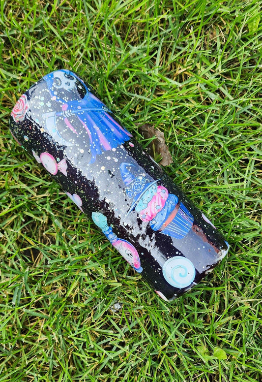 Resting Witch Face Tumbler: Witchcore Cupcakes & Tombstones