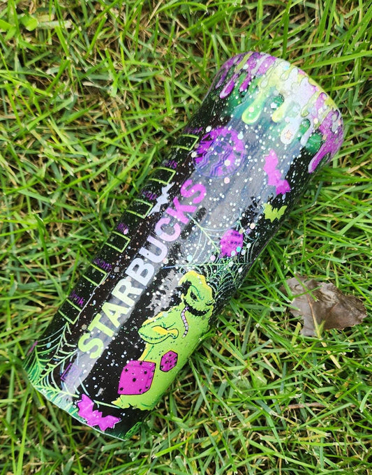 Oogie Boogie Starbucks Tumbler: Nightmare Before Christmas Glitter Coffee Cup