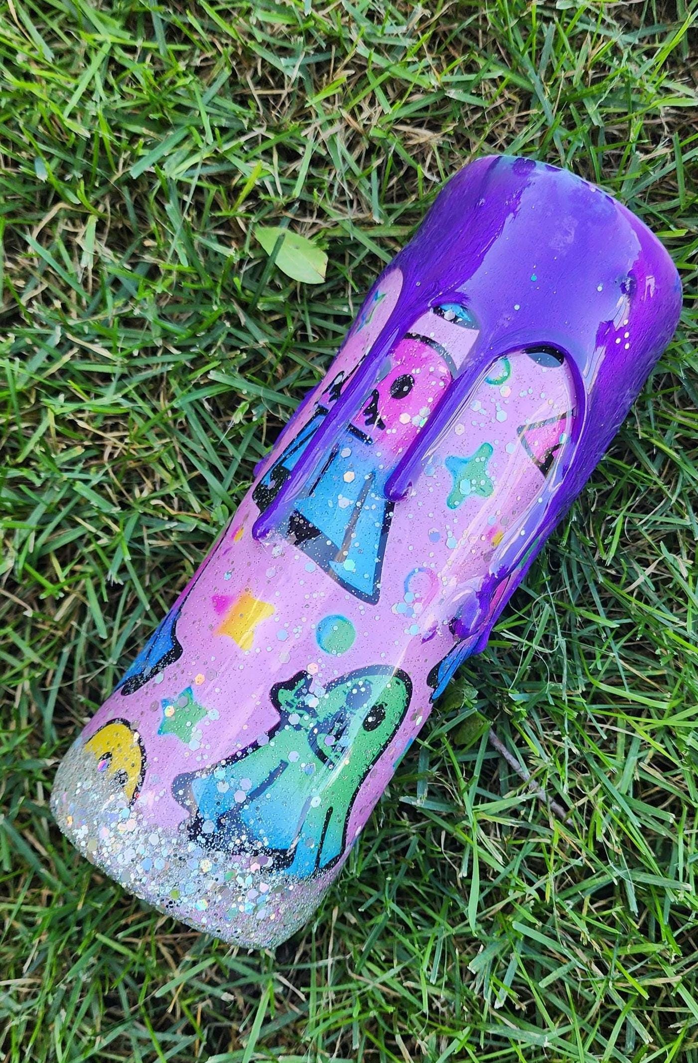 Zero Boos Given Tumbler: Sassy Rainbow Ghost Middle Finger - Spooky Drinkware