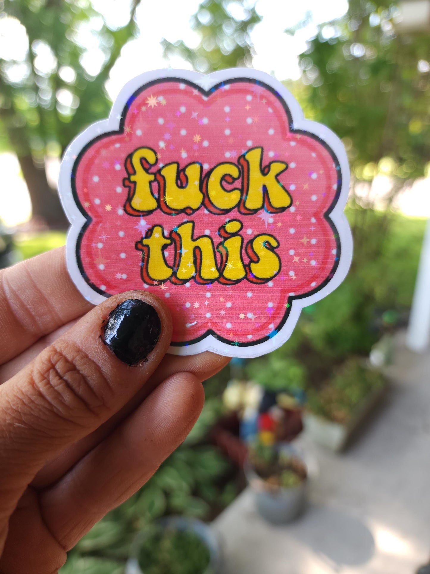 Fuck This – Bold AF Sticker for Mentally Done People | Unhinged Humor Vinyl Sticker for Laptops, Water Bottles, Journals & More