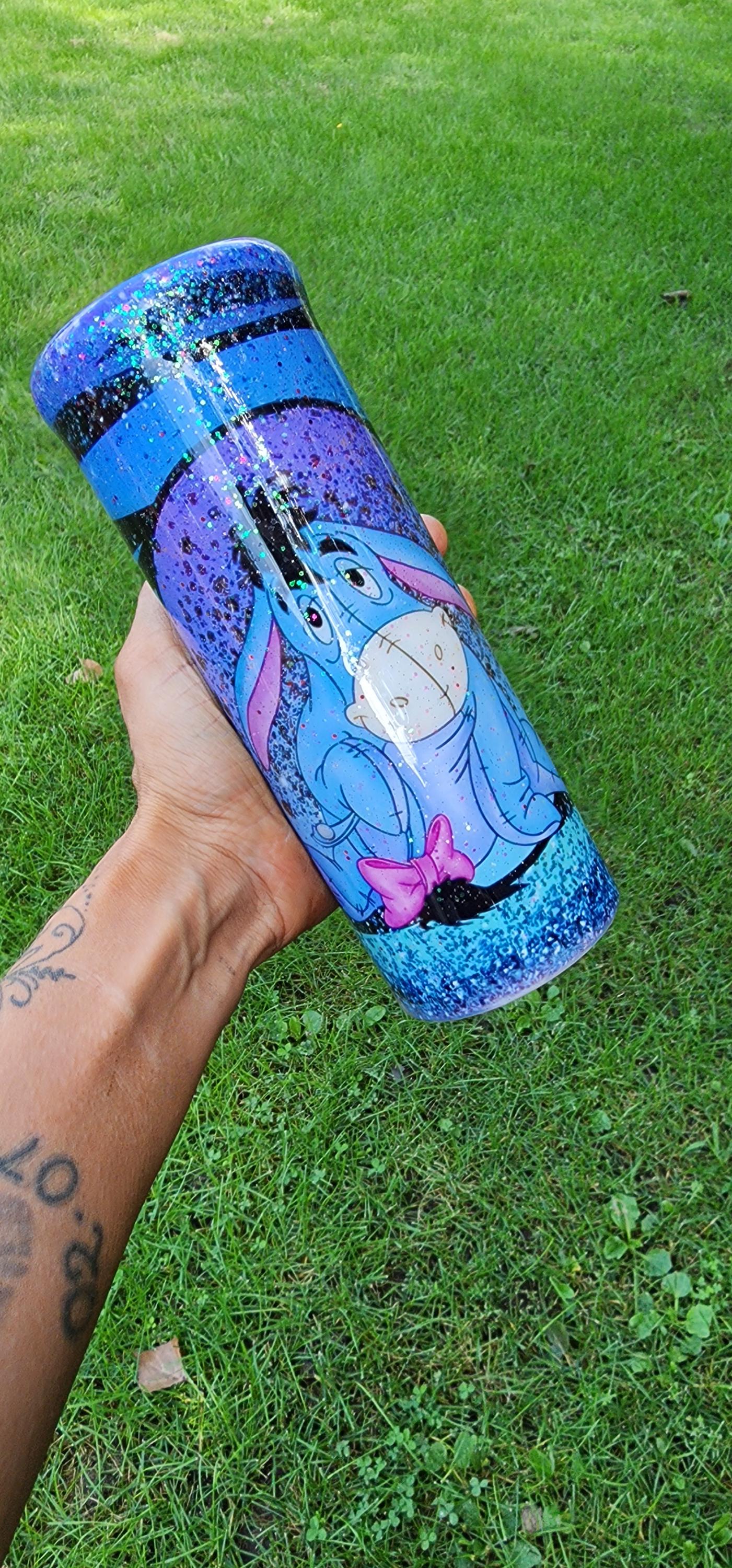 Eeyore Epoxy Tumbler: Handmade Glitter Stainless Steel Winnie the Pooh Cup