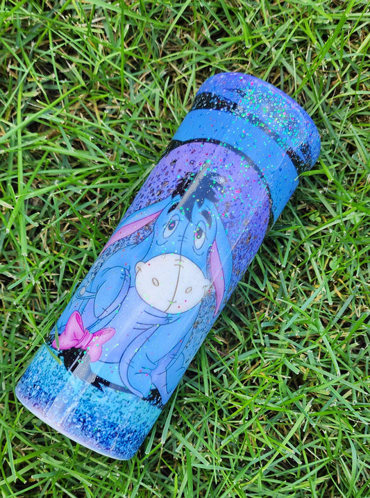 Eeyore Epoxy Tumbler: Handmade Glitter Stainless Steel Winnie the Pooh Cup