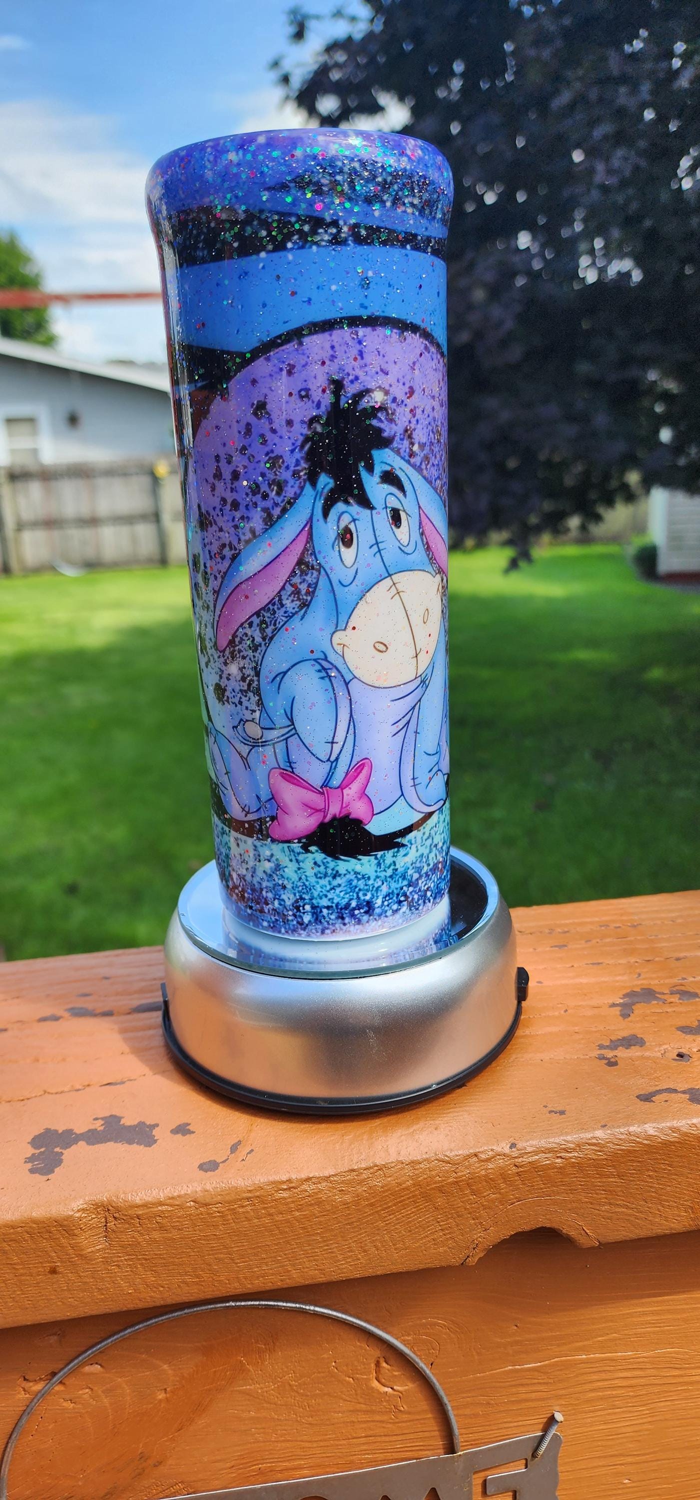 Eeyore Epoxy Tumbler: Handmade Glitter Stainless Steel Winnie the Pooh Cup
