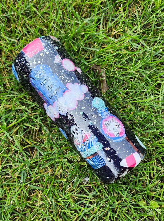 Resting Witch Face Tumbler: Witchcore Cupcakes & Tombstones