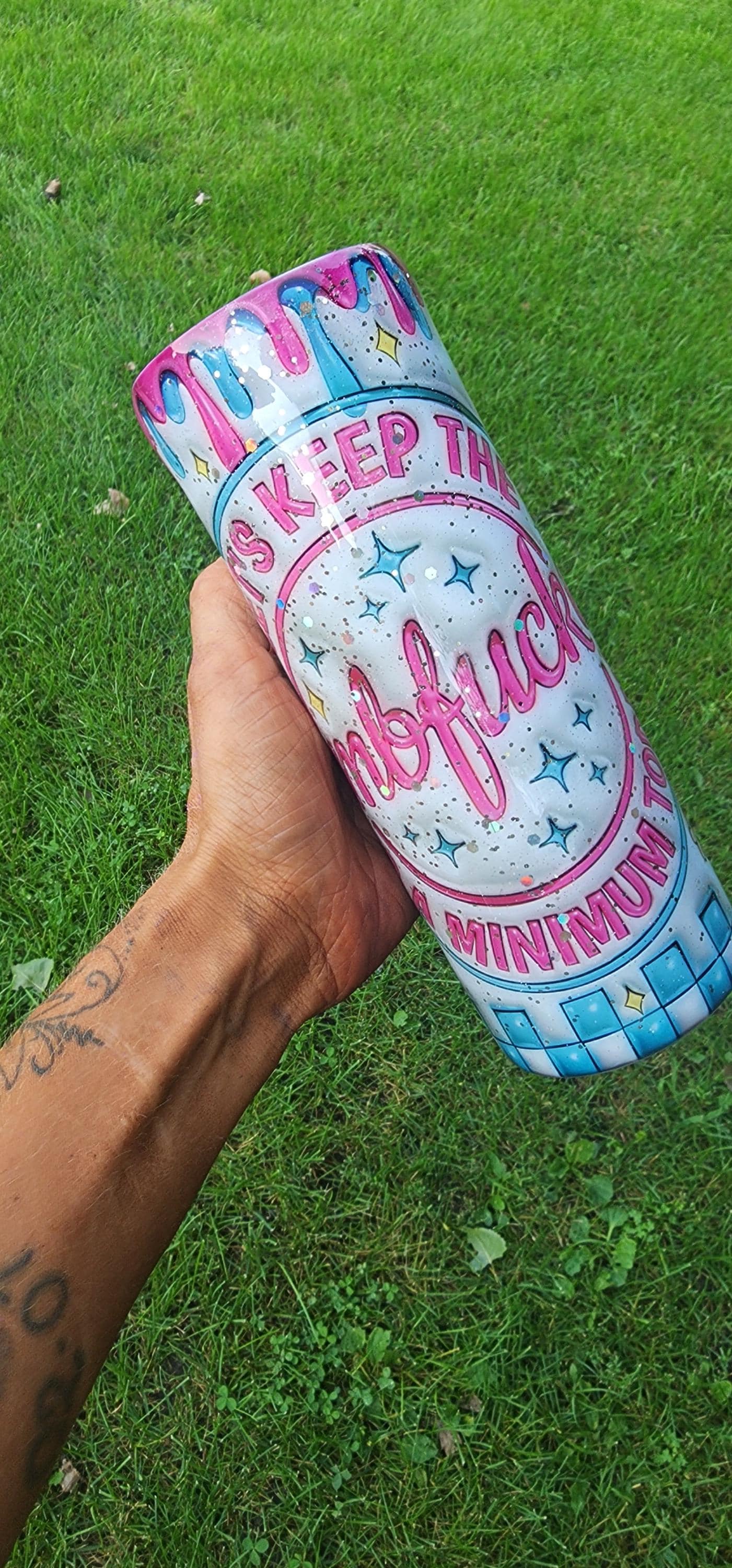 Funny Sarcastic Epoxy Tumbler: 20oz Stainless Steel Drinkware Gift