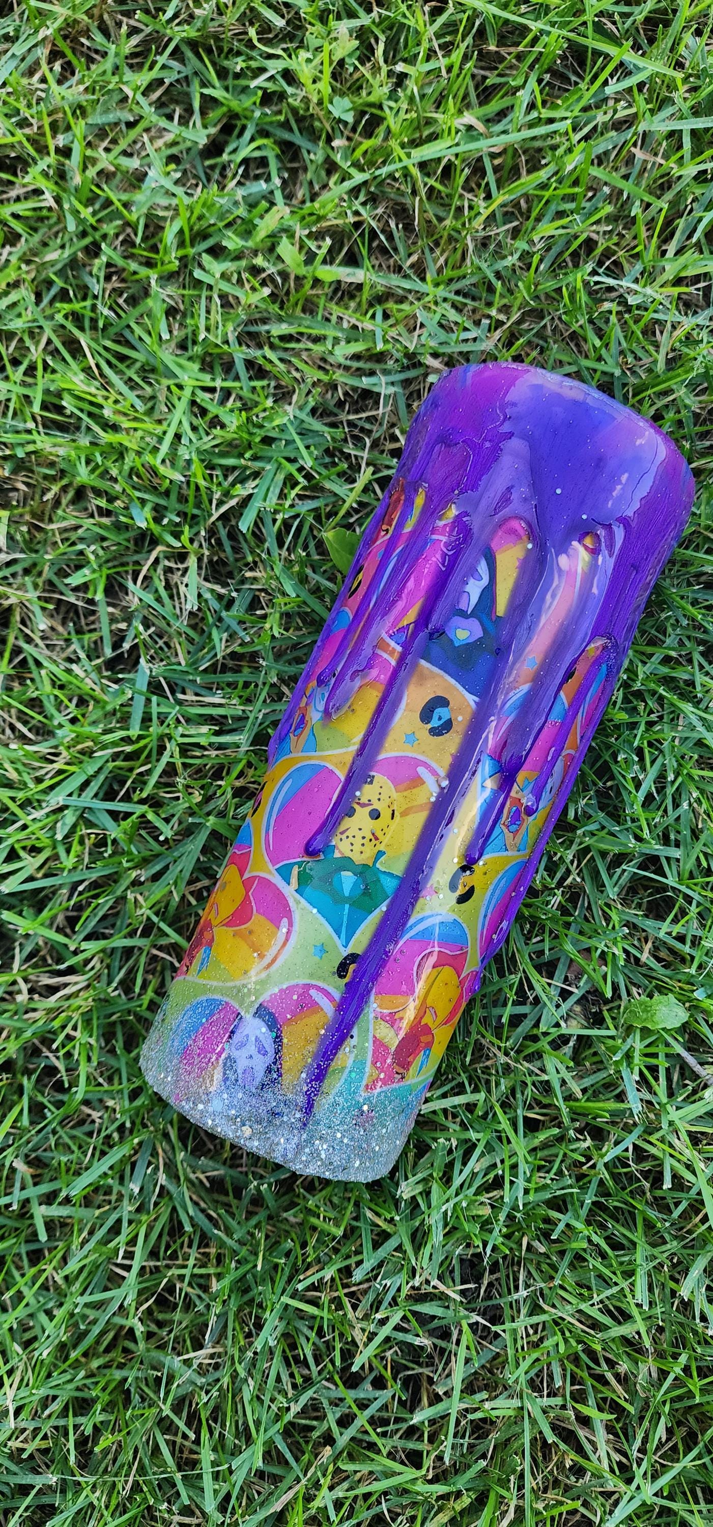 Spooky Season Skull Tumbler: Glittery Halloween Epoxy Cup