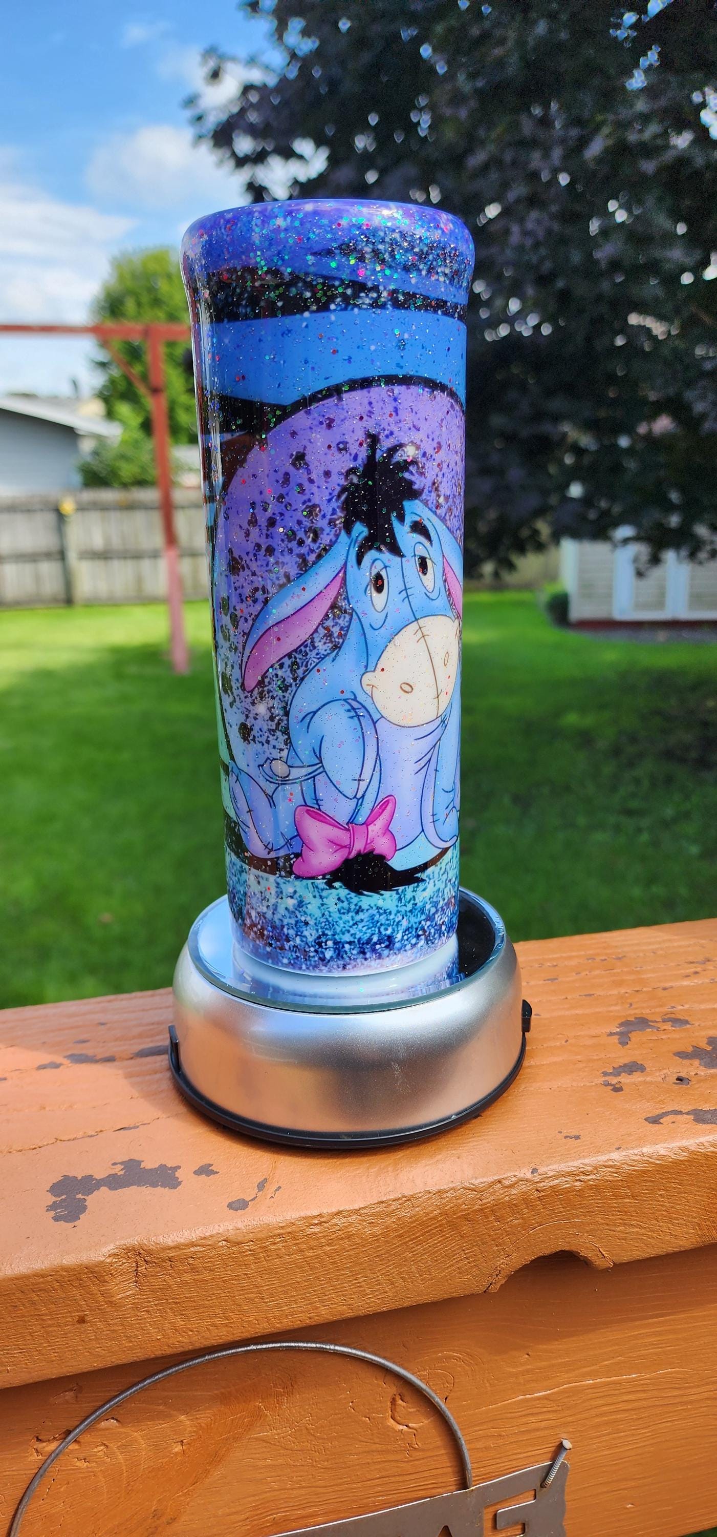 Eeyore Epoxy Tumbler: Handmade Glitter Stainless Steel Winnie the Pooh Cup