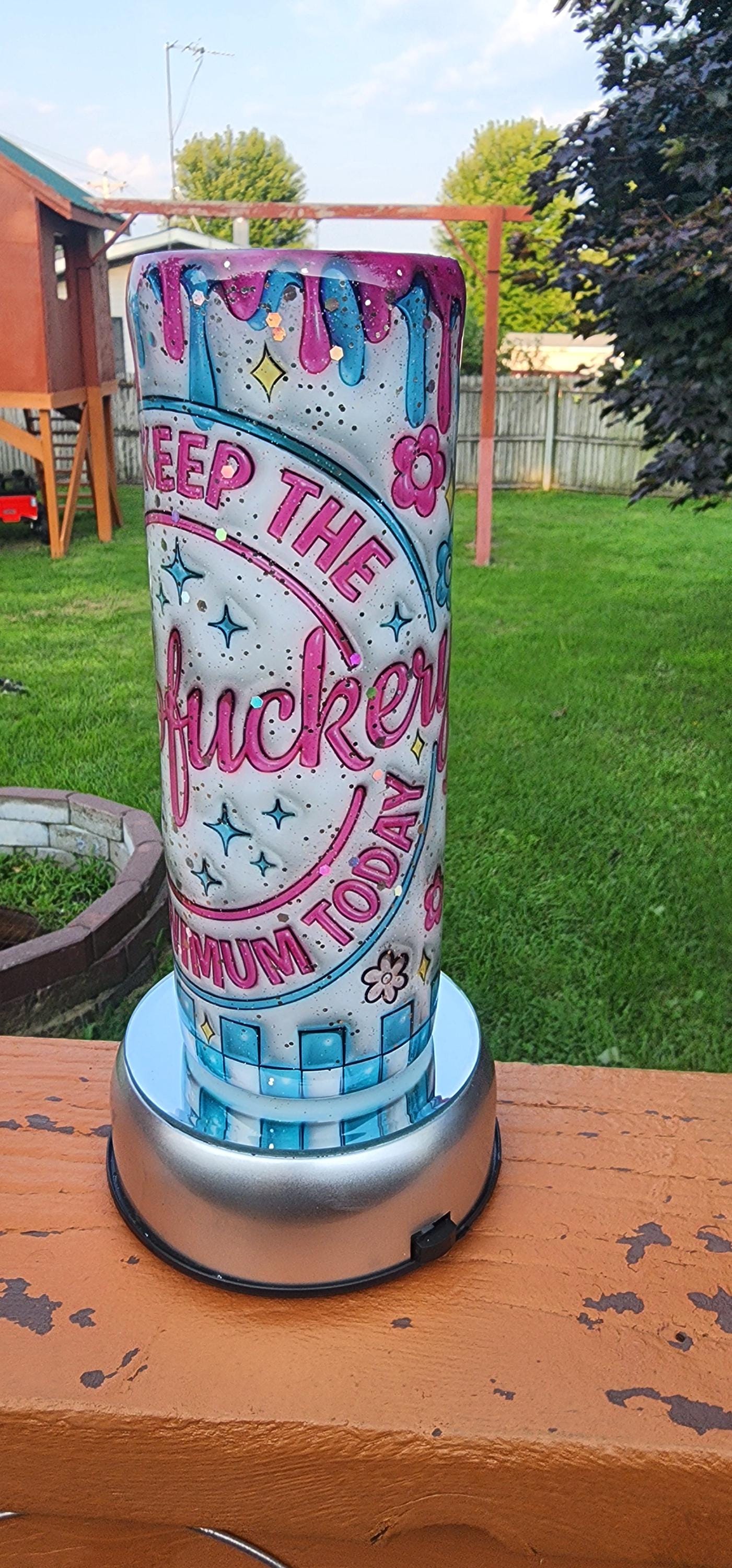 Funny Sarcastic Epoxy Tumbler: 20oz Stainless Steel Drinkware Gift