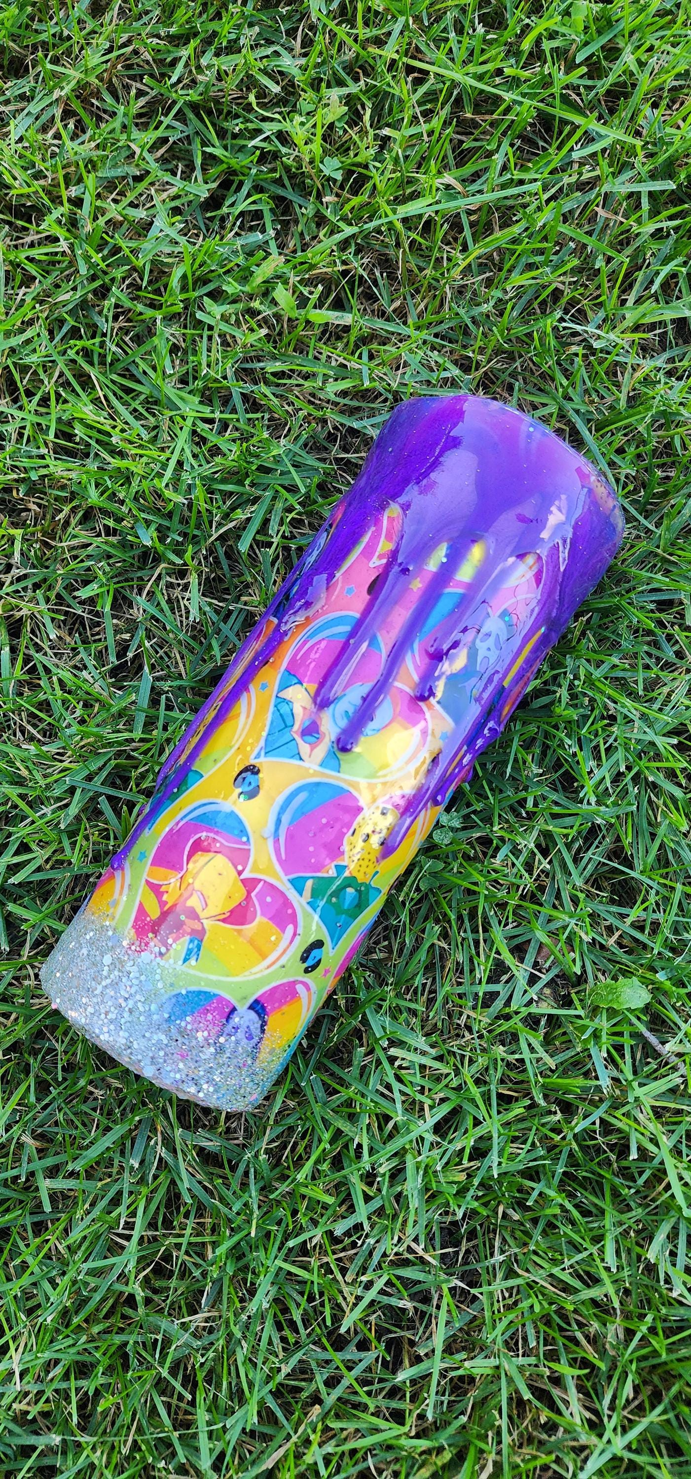 Spooky Season Skull Tumbler: Glittery Halloween Epoxy Cup