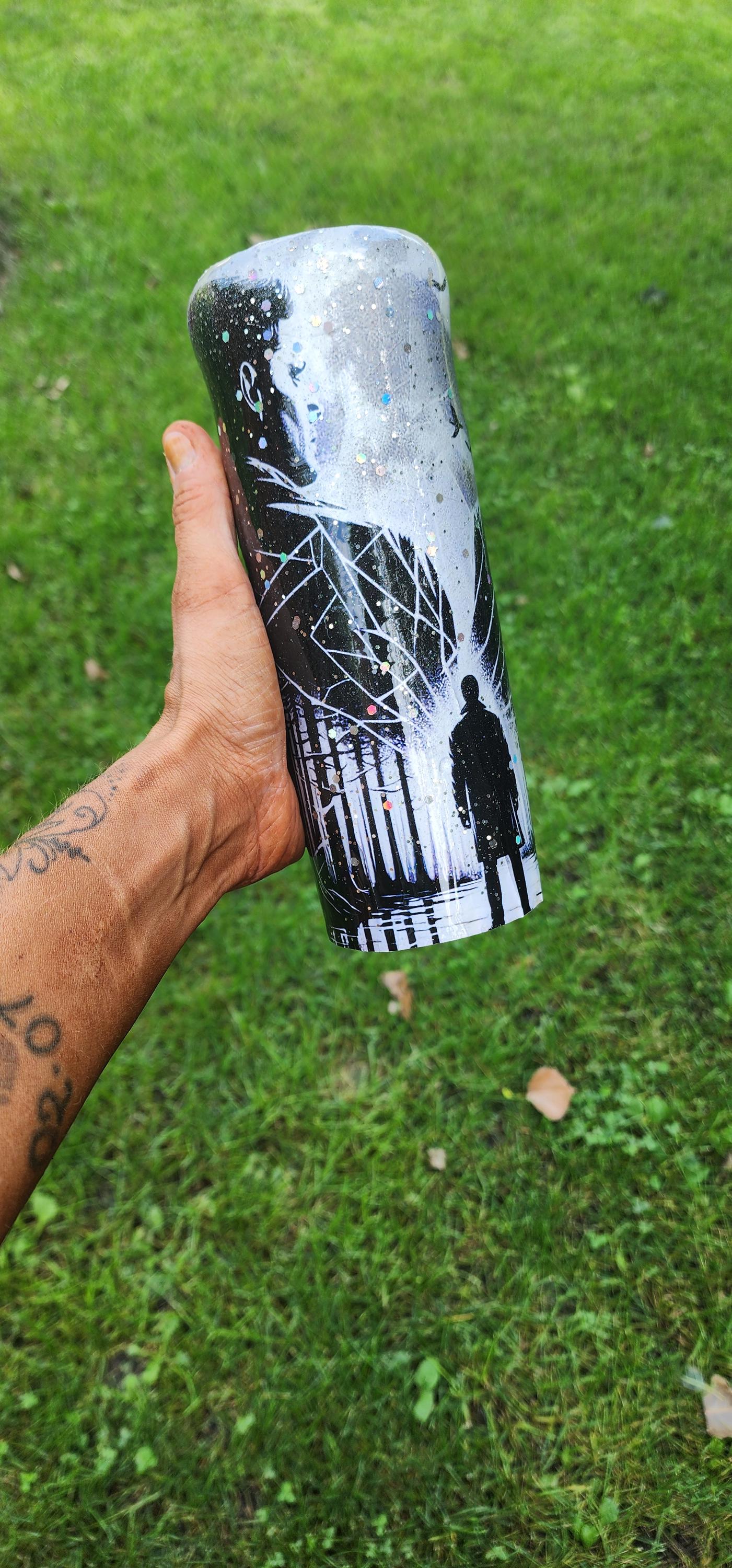 Supernatural Winchester Brothers Tumbler: Glittery Epoxy Fan Gift