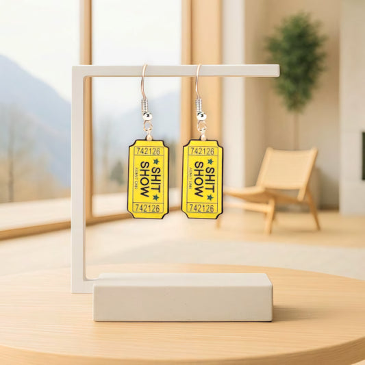 VIP Access to the Sh*t Show – Dangle Earrings for Certified Chaos Queens - Hempin' Mayhem