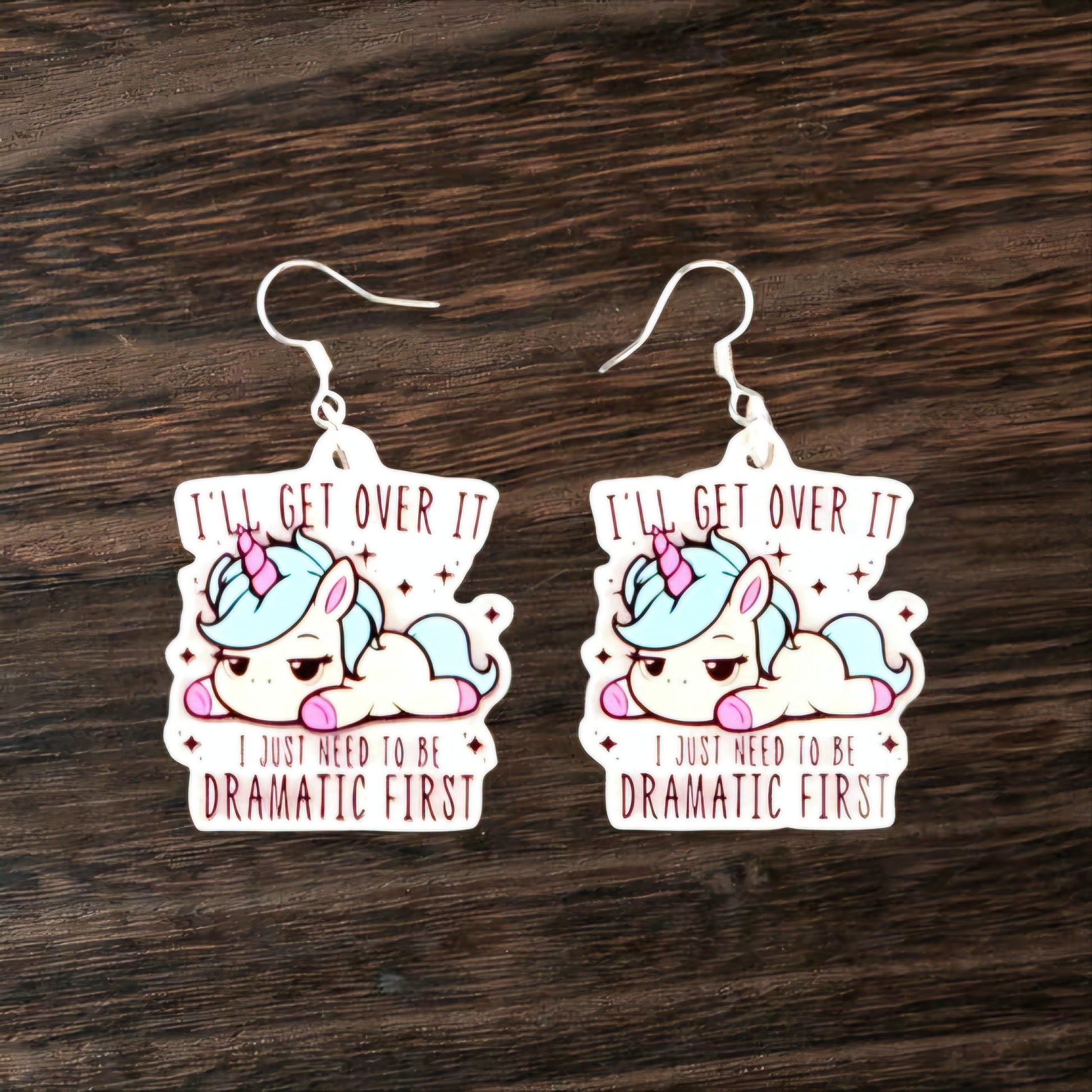 Dramatic Unicorn Earrings – “I’ll Get Over It… I Just Need to Be Dramatic First” - Hempin' Mayhem