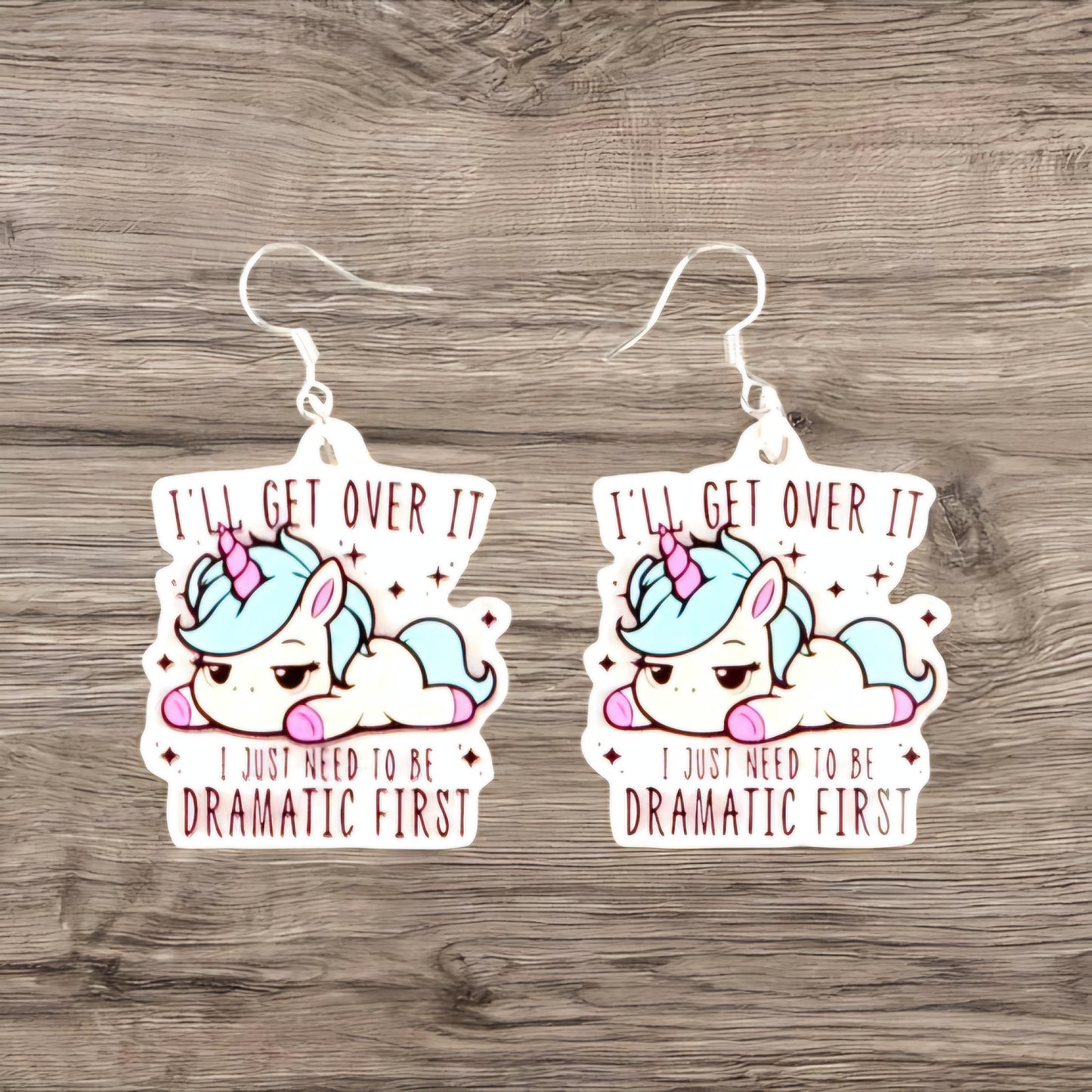 Dramatic Unicorn Earrings – “I’ll Get Over It… I Just Need to Be Dramatic First” - Hempin' Mayhem