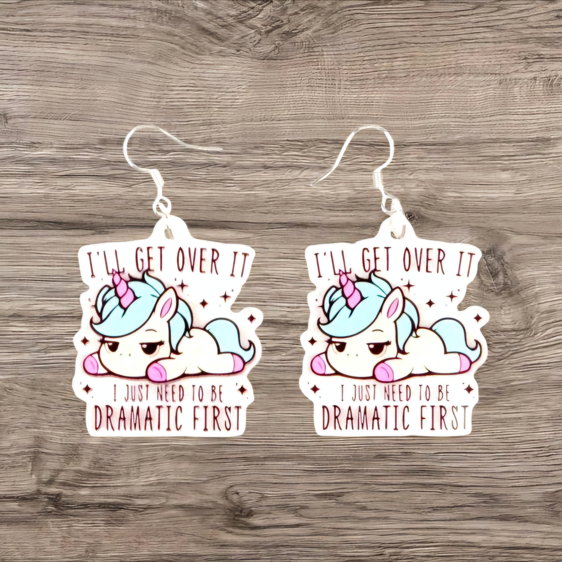 Dramatic Unicorn Earrings – “I’ll Get Over It… I Just Need to Be Dramatic First” - Hempin' Mayhem