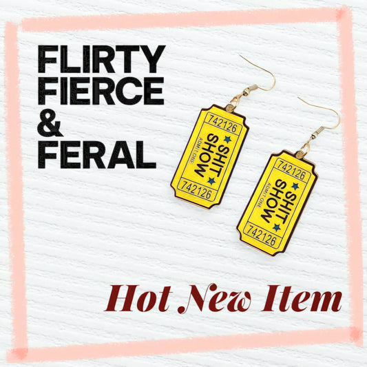 VIP Access to the Sh*t Show – Dangle Earrings for Certified Chaos Queens - Hempin' Mayhem
