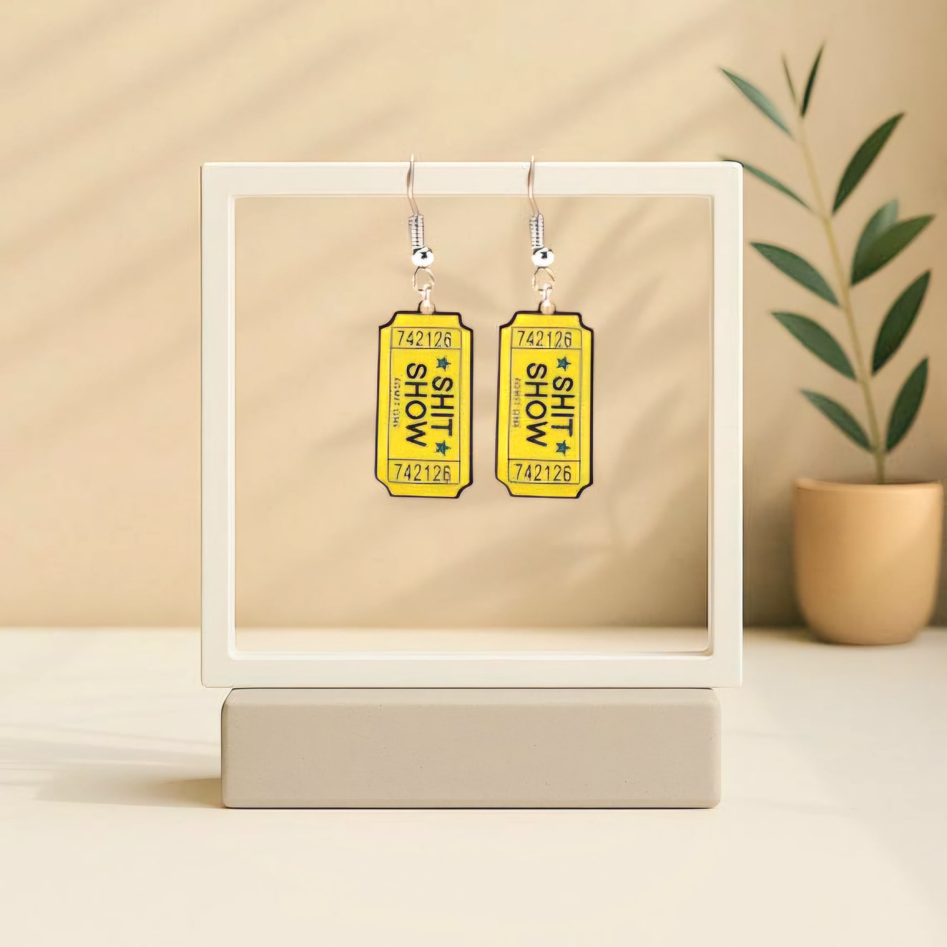 VIP Access to the Sh*t Show – Dangle Earrings for Certified Chaos Queens - Hempin' Mayhem