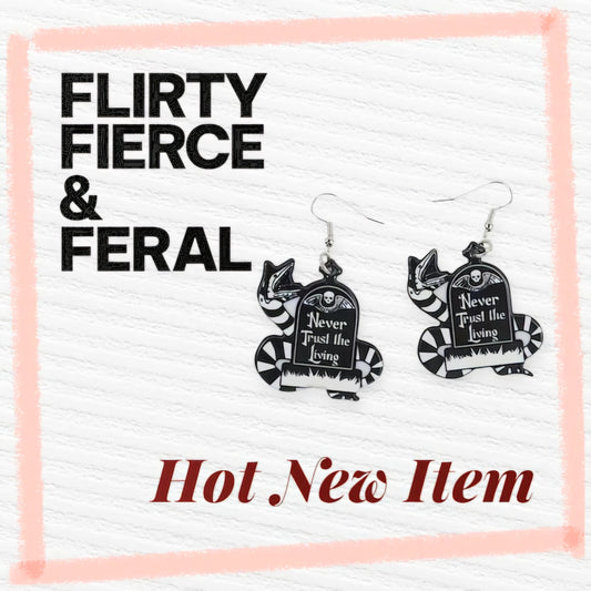 Afterlife Approved – Tombstone Dangle Earrings for the Certified Spooky Babe Who Haunts with Style - Hempin' Mayhem