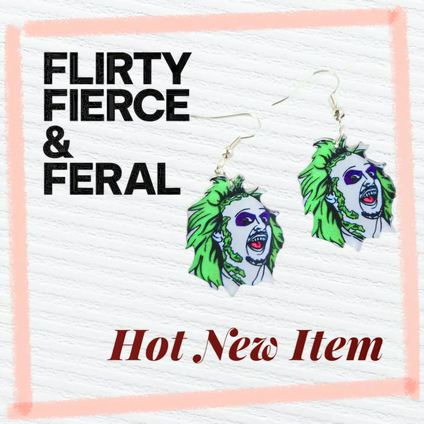 Ghost with the Most Earrings – Beetlejuice Face Dangles for the Strange & Unusual - Hempin' Mayhem