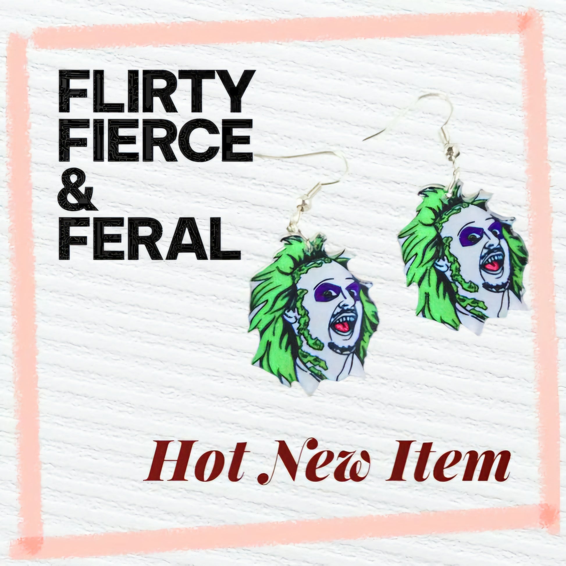 Ghost with the Most Earrings – Beetlejuice Face Dangles for the Strange & Unusual - Hempin' Mayhem