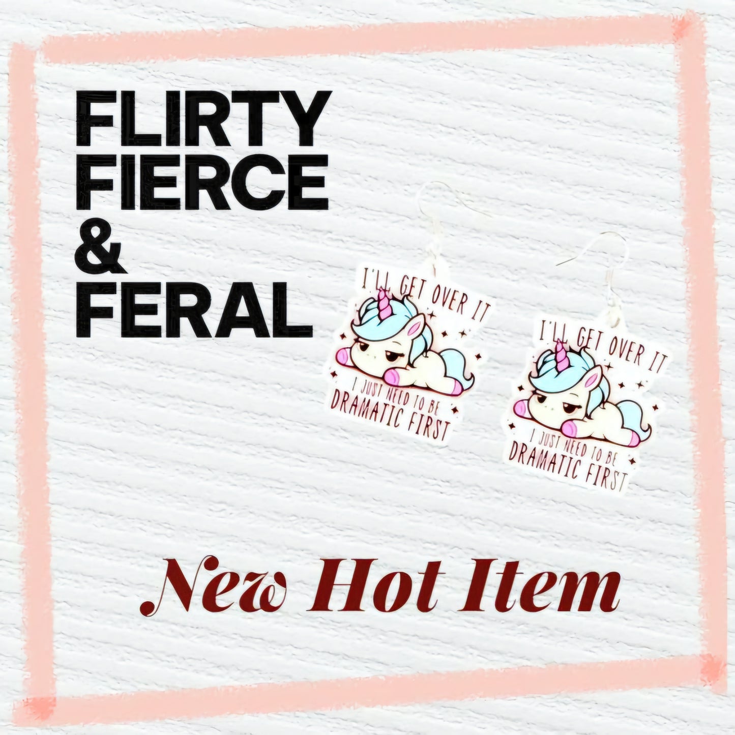 Dramatic Unicorn Earrings – “I’ll Get Over It… I Just Need to Be Dramatic First” - Hempin' Mayhem