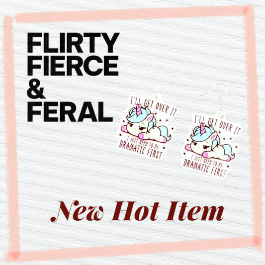 Dramatic Unicorn Earrings – “I’ll Get Over It… I Just Need to Be Dramatic First” - Hempin' Mayhem