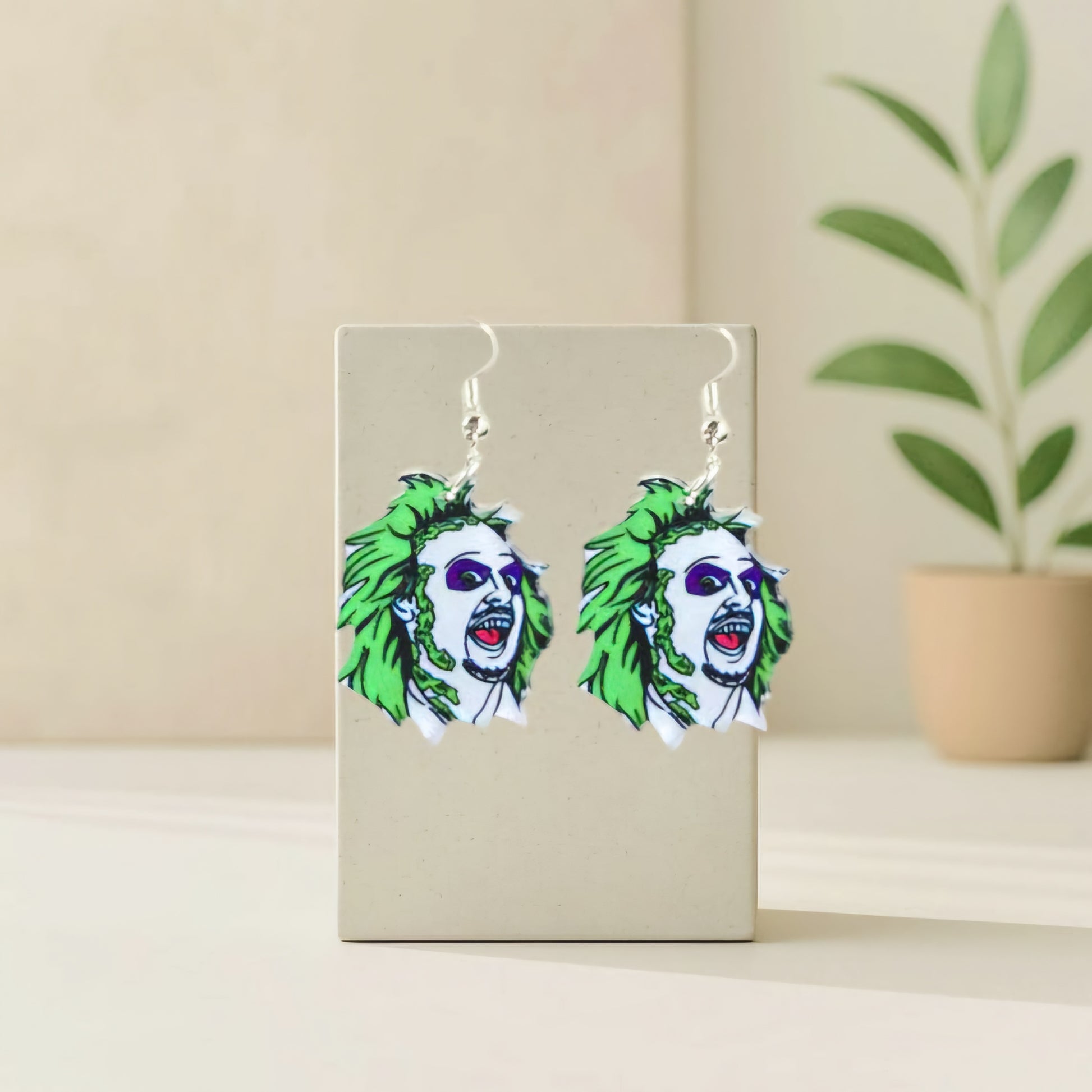 Ghost with the Most Earrings – Beetlejuice Face Dangles for the Strange & Unusual - Hempin' Mayhem