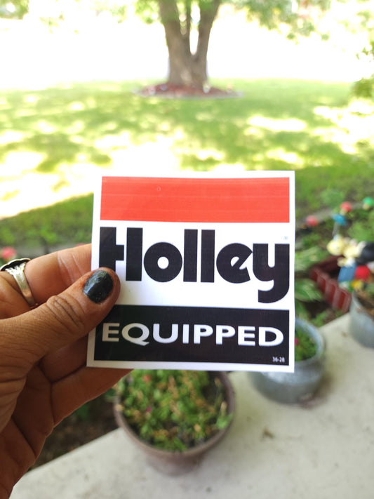Holley Equipped Vinyl Decal: Performance Fueled Racing Sticker