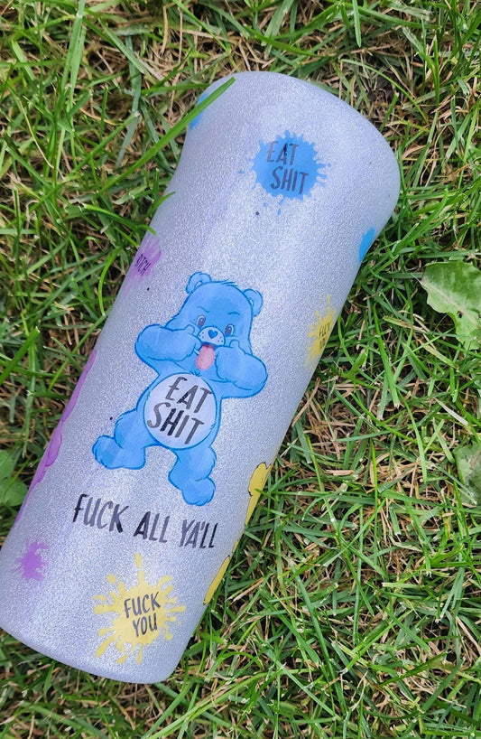 Swear Bears Glitter Tumbler: Funny Adult Insulated Cup