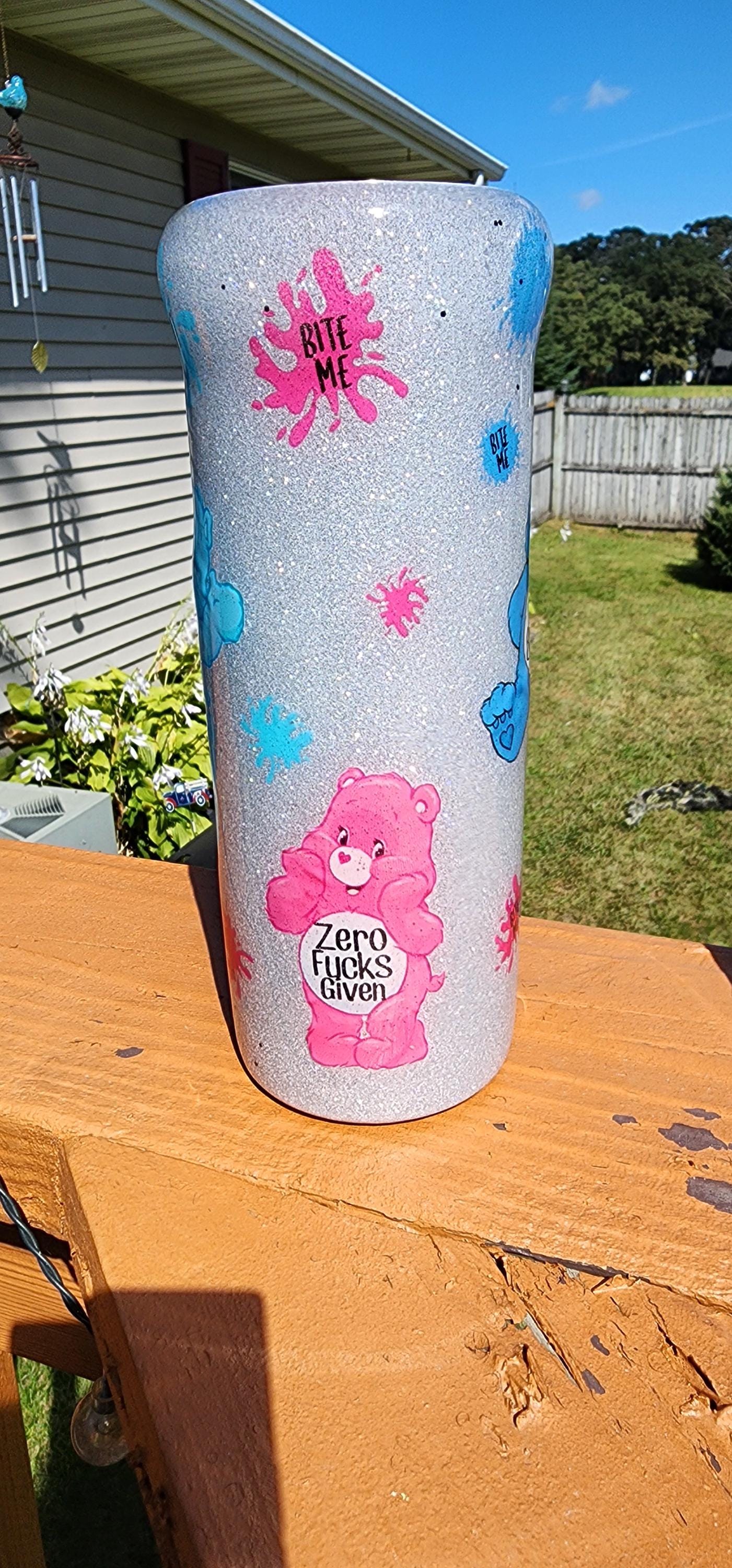 Swear Bears Glitter Tumbler: Funny Adult Insulated Cup