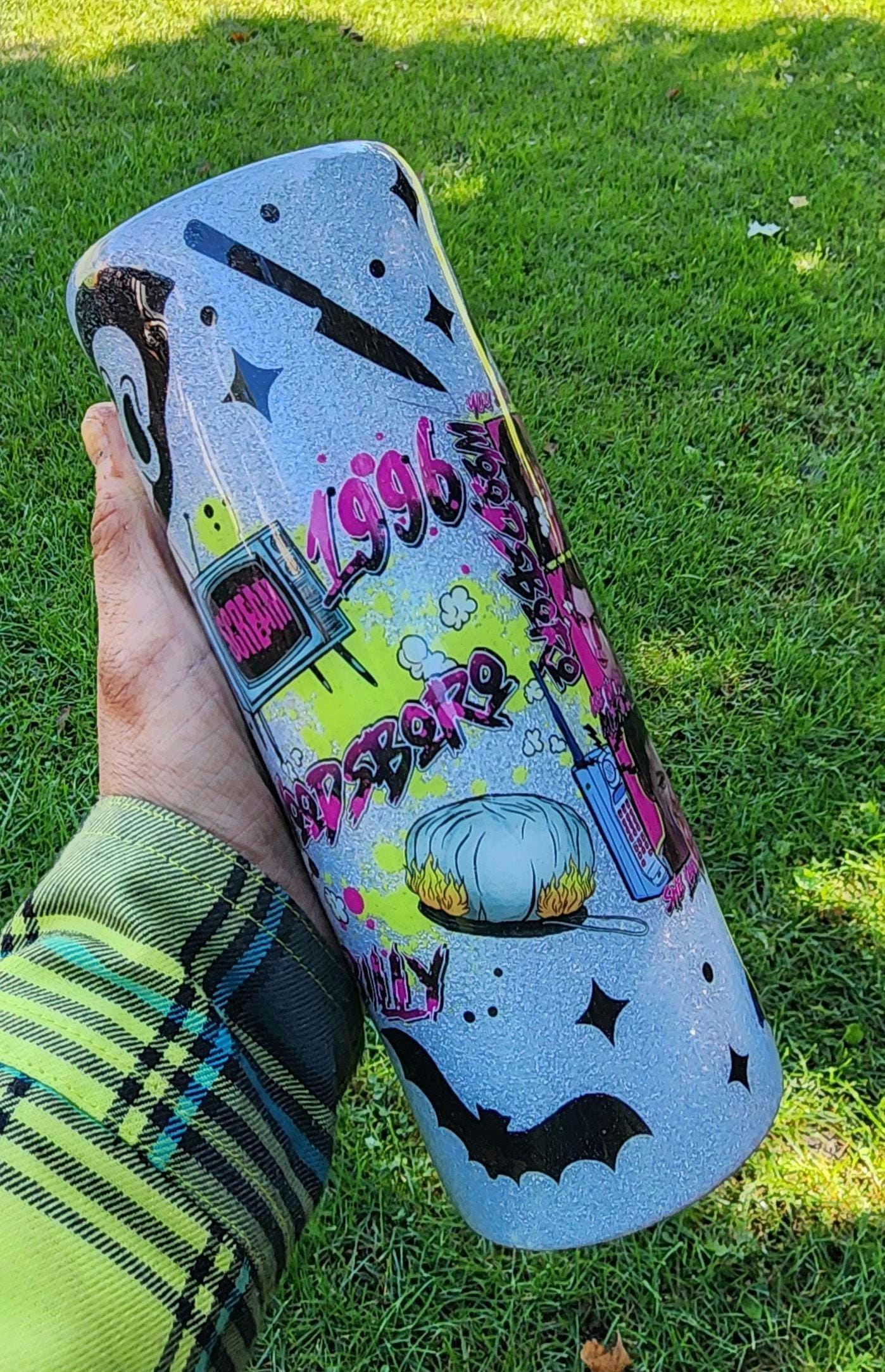 What’s the Matter, Sydney? Ghost Face Horror Movie 20oz Epoxy Tumbler | Scream Inspired Glitter Cup | Scary Movie Fan Gift