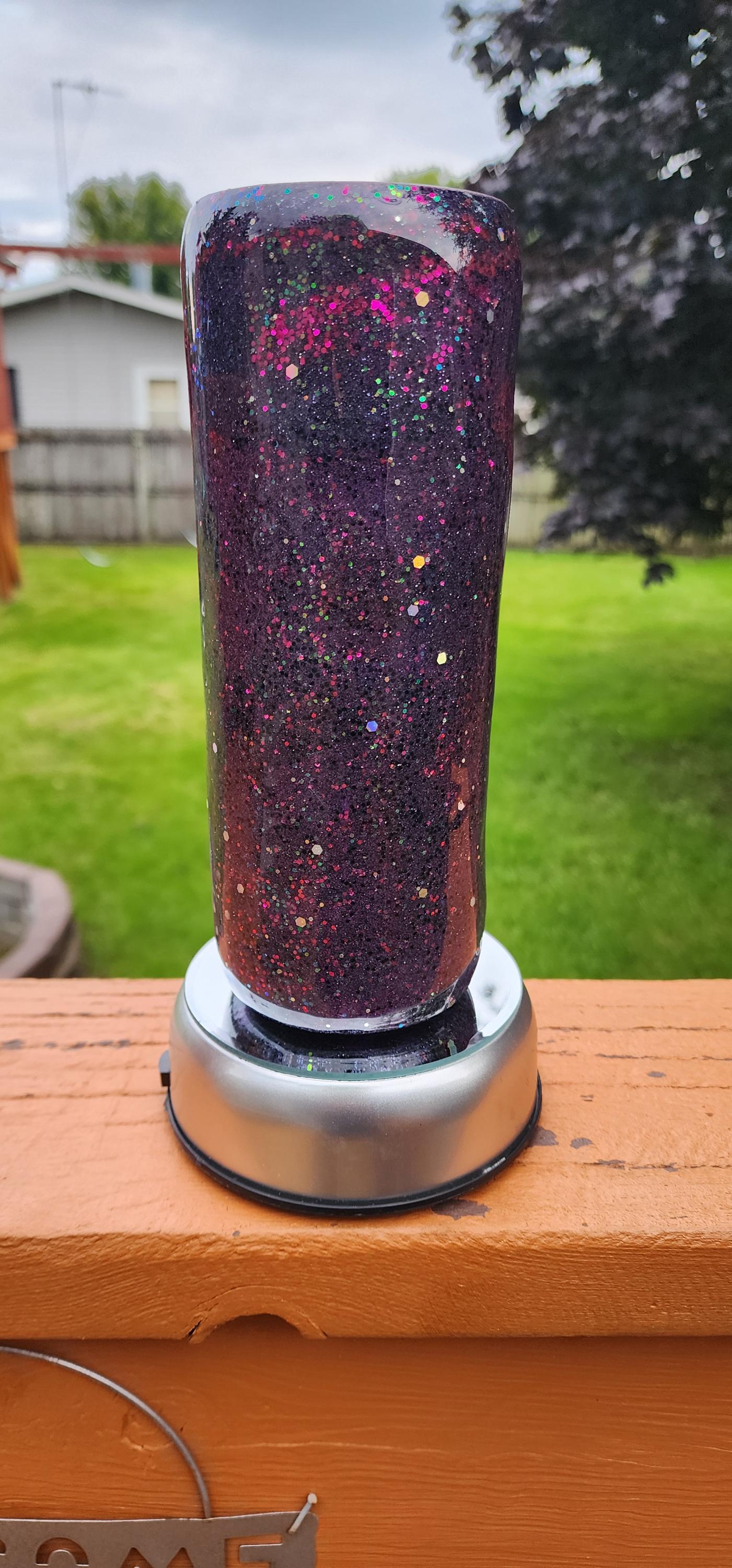 Spooky Vibes Epoxy Glitter Tumbler – Creepy Cute Halloween Cup, Witchy Gothic Stainless Steel Mug, Handmade Coffee Drinkware Gift