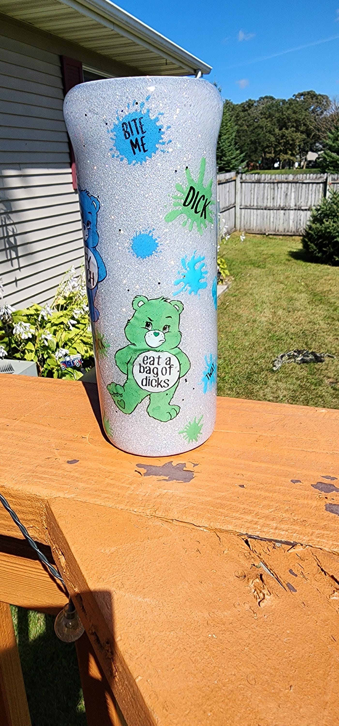 Swear Bears Glitter Tumbler: Funny Adult Insulated Cup