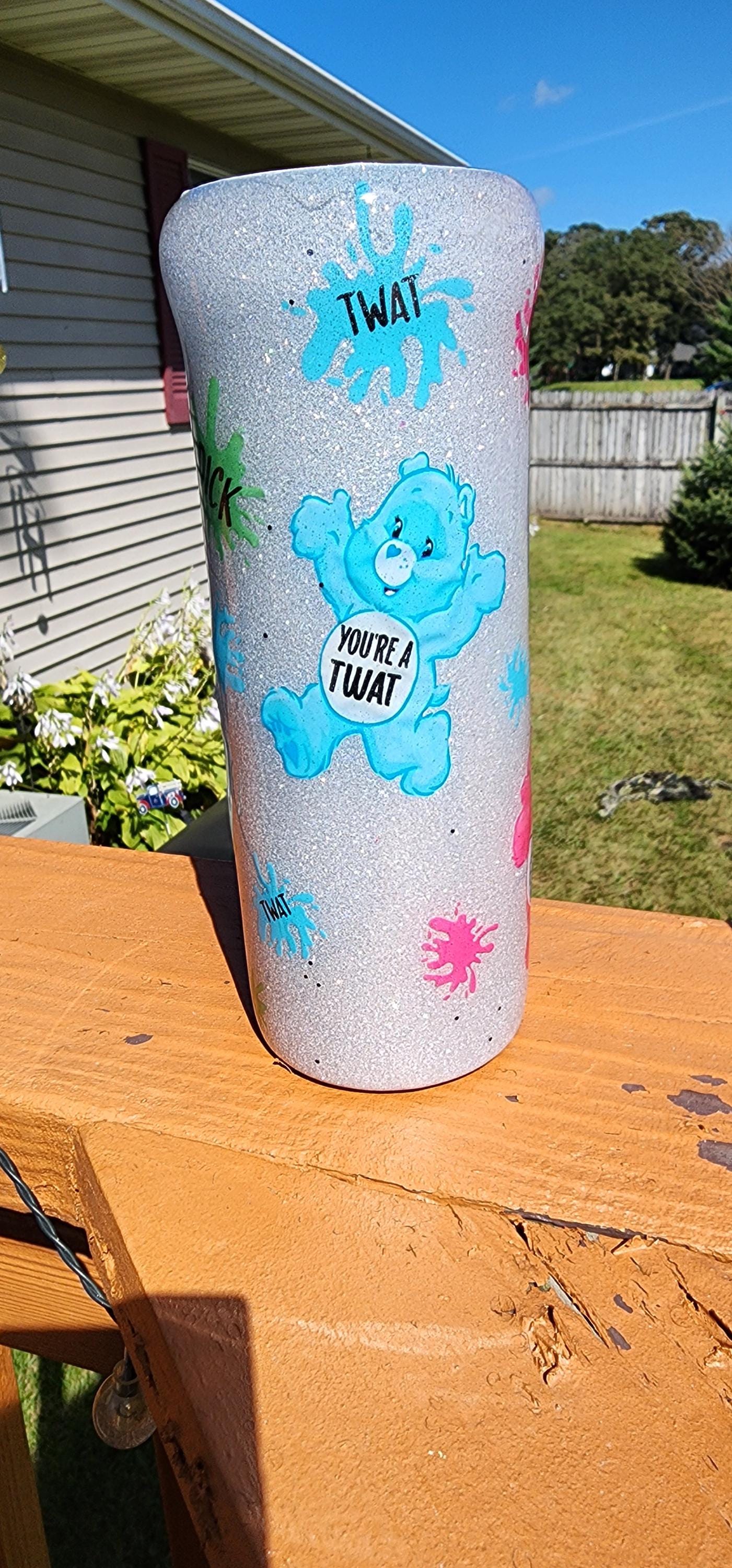 Swear Bears Glitter Tumbler: Funny Adult Insulated Cup