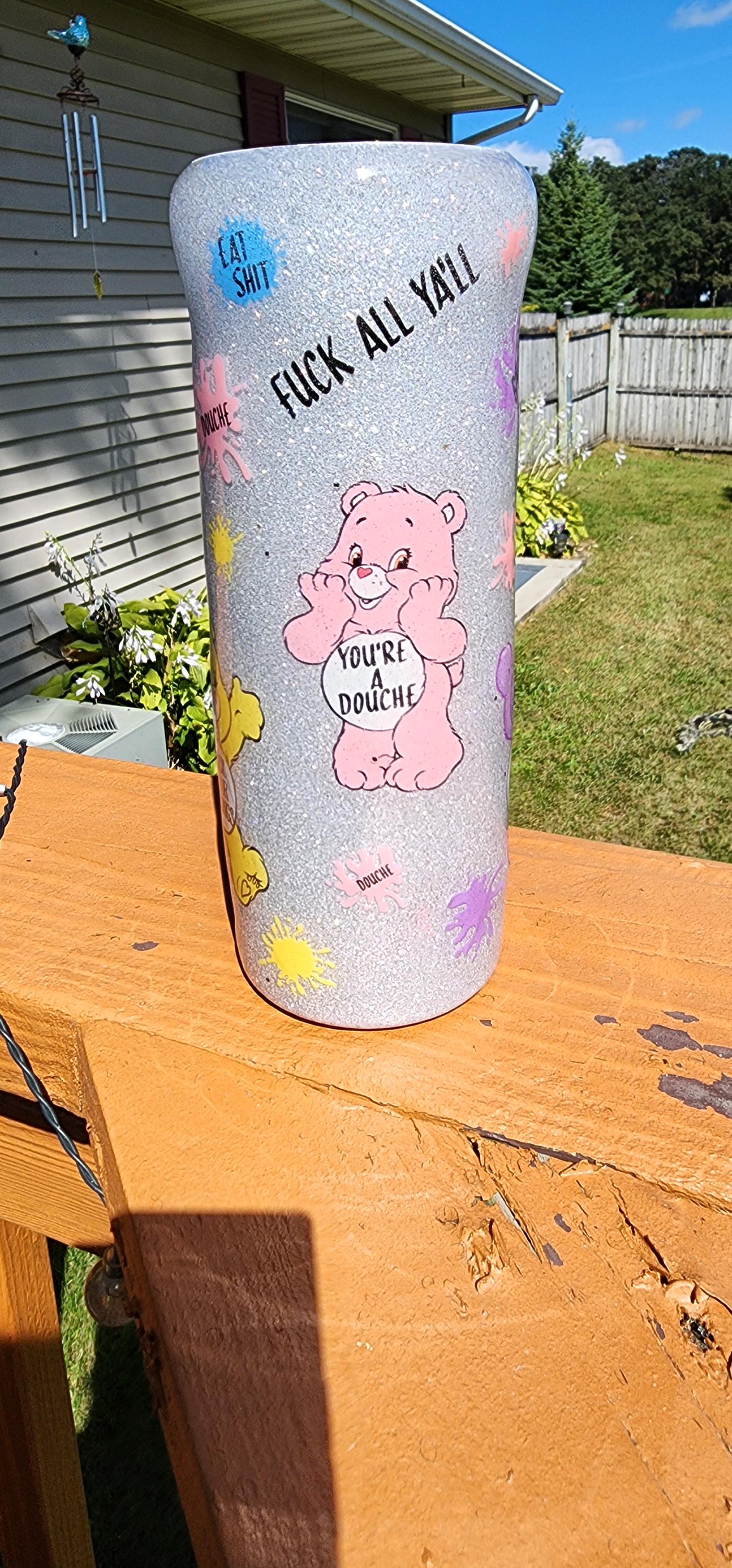 Swear Bears Glitter Tumbler: 20oz Stainless Steel Funny Drinkware
