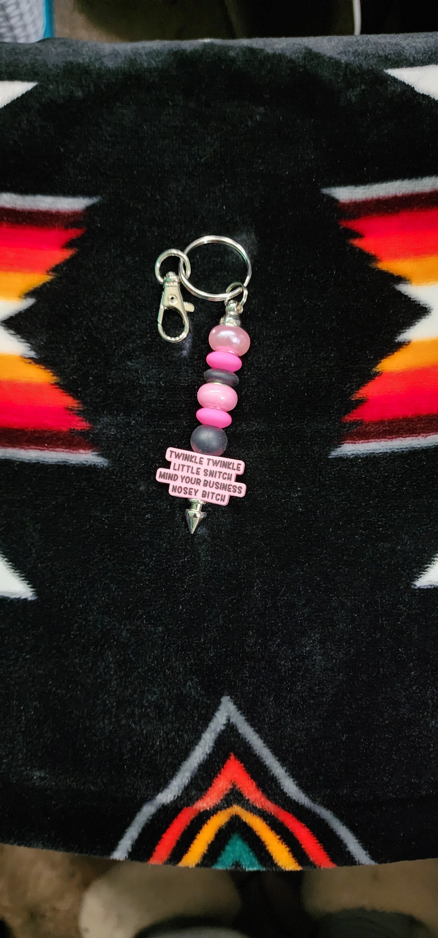 Twinkle Little Snitch Keychain | Funny Sarcastic Keychain | Sassy Keychain for Women | Humorous Bag Charm Gift | Cute Snarky Keychain Accessory