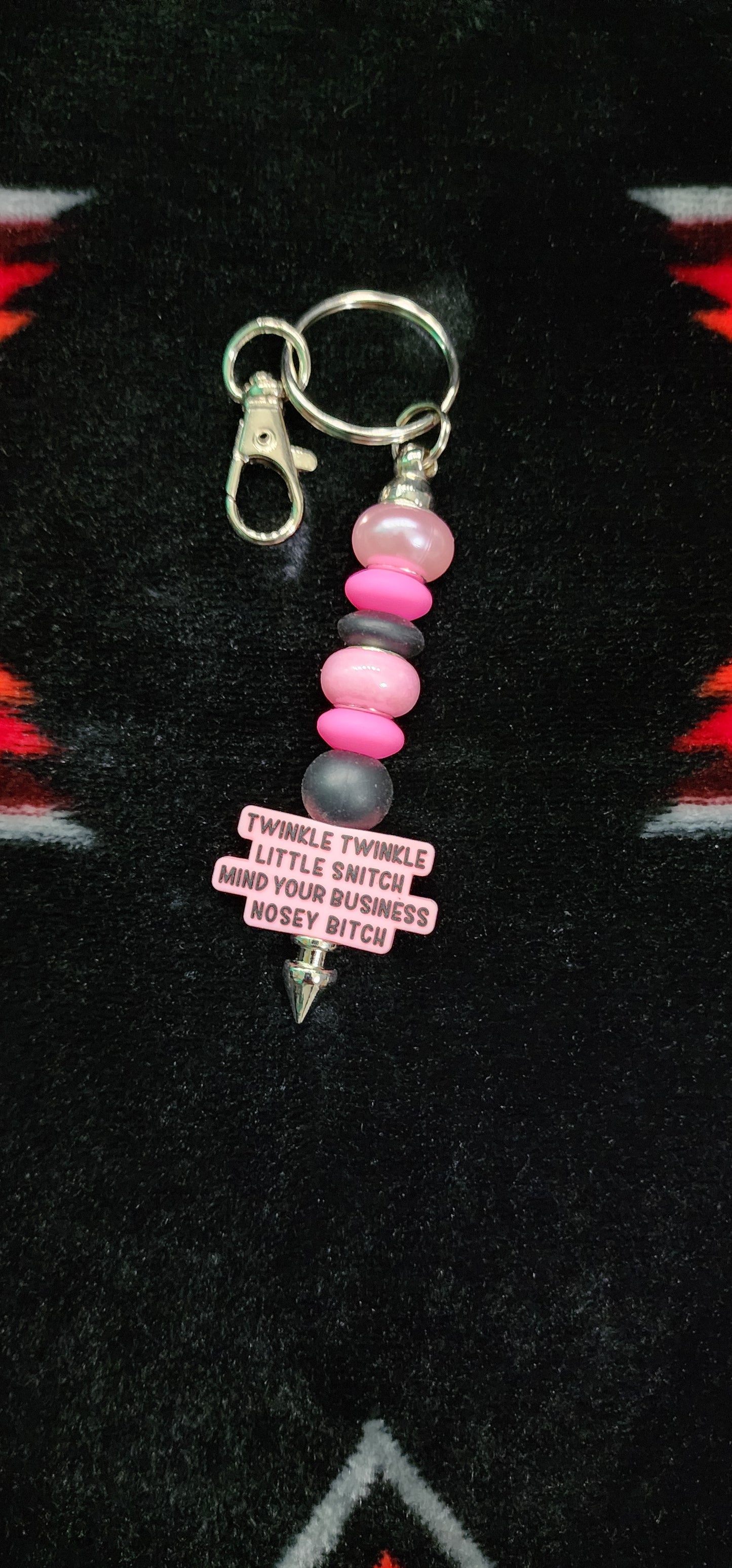 Twinkle Little Snitch Keychain | Funny Sarcastic Keychain | Sassy Keychain for Women | Humorous Bag Charm Gift | Cute Snarky Keychain Accessory