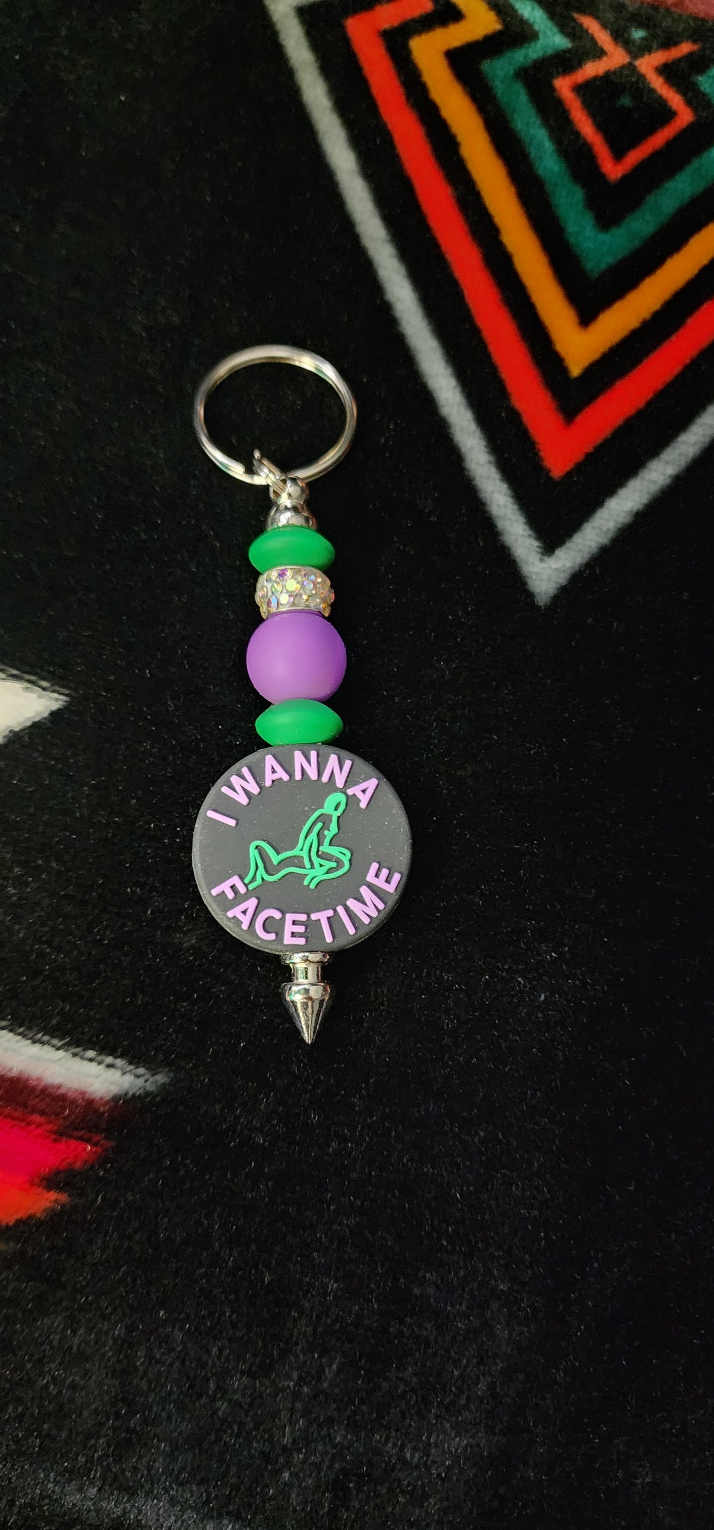 Handmade 'I Wanna Facetime' Keychain