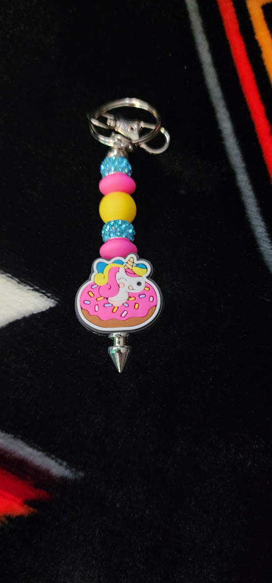 Handmade Donut Unicorn Keychain - Hempin' Mayhem