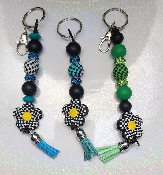 Dirt Race Track Beaded Keychain – Weekends Are for Dirt, Handmade Racing Lover Gift – Sassy Bag Charm